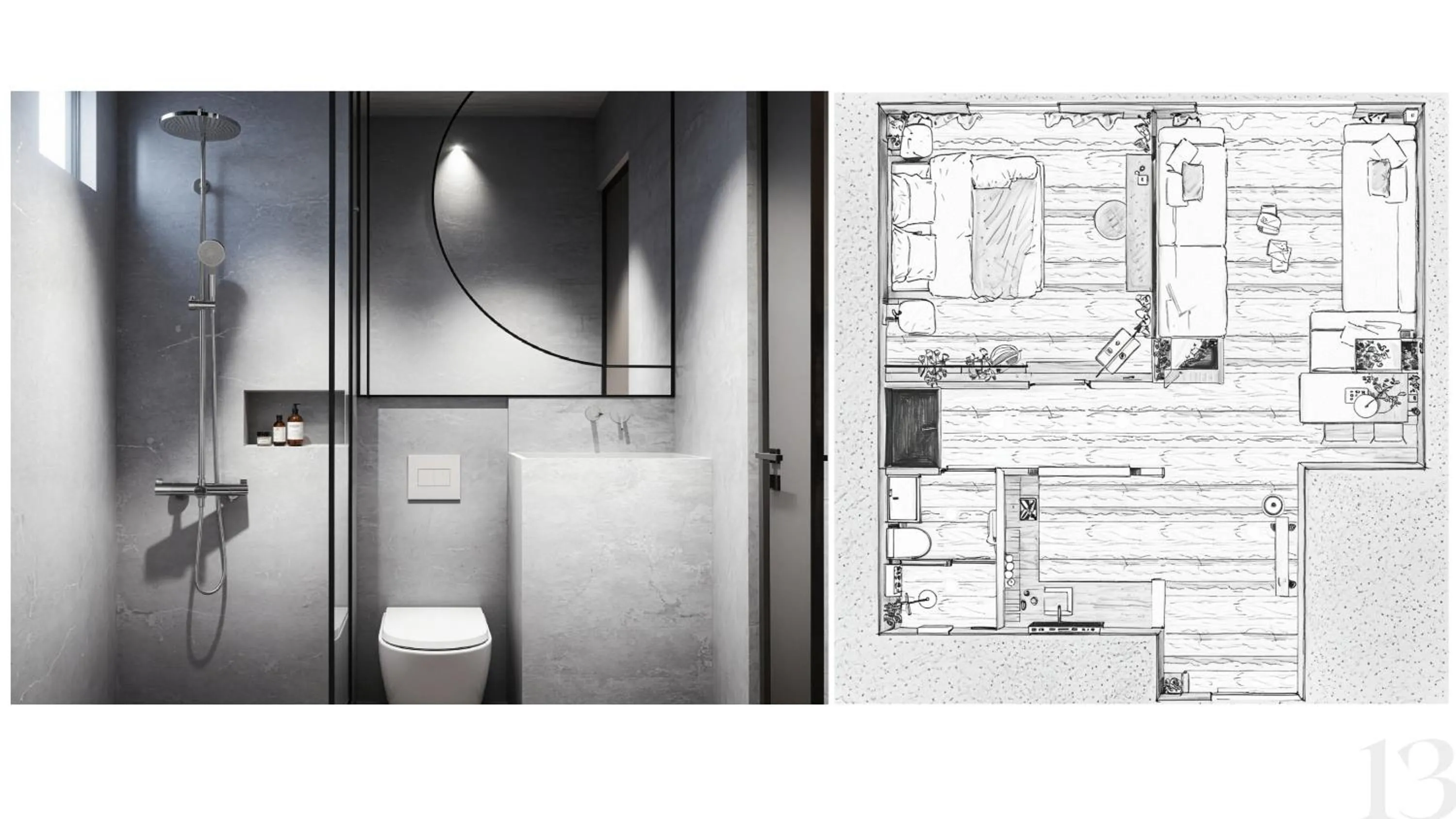 Bathroom in Veneto Sea View Apartments