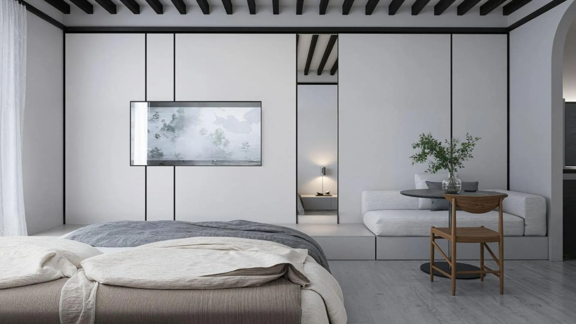 Bed in Veneto Sea View Apartments
