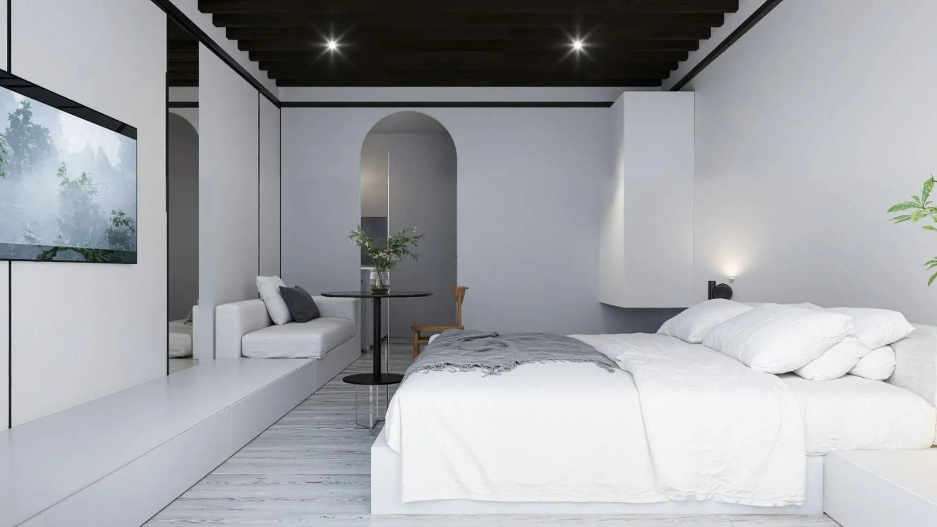 Bed in Veneto Sea View Apartments