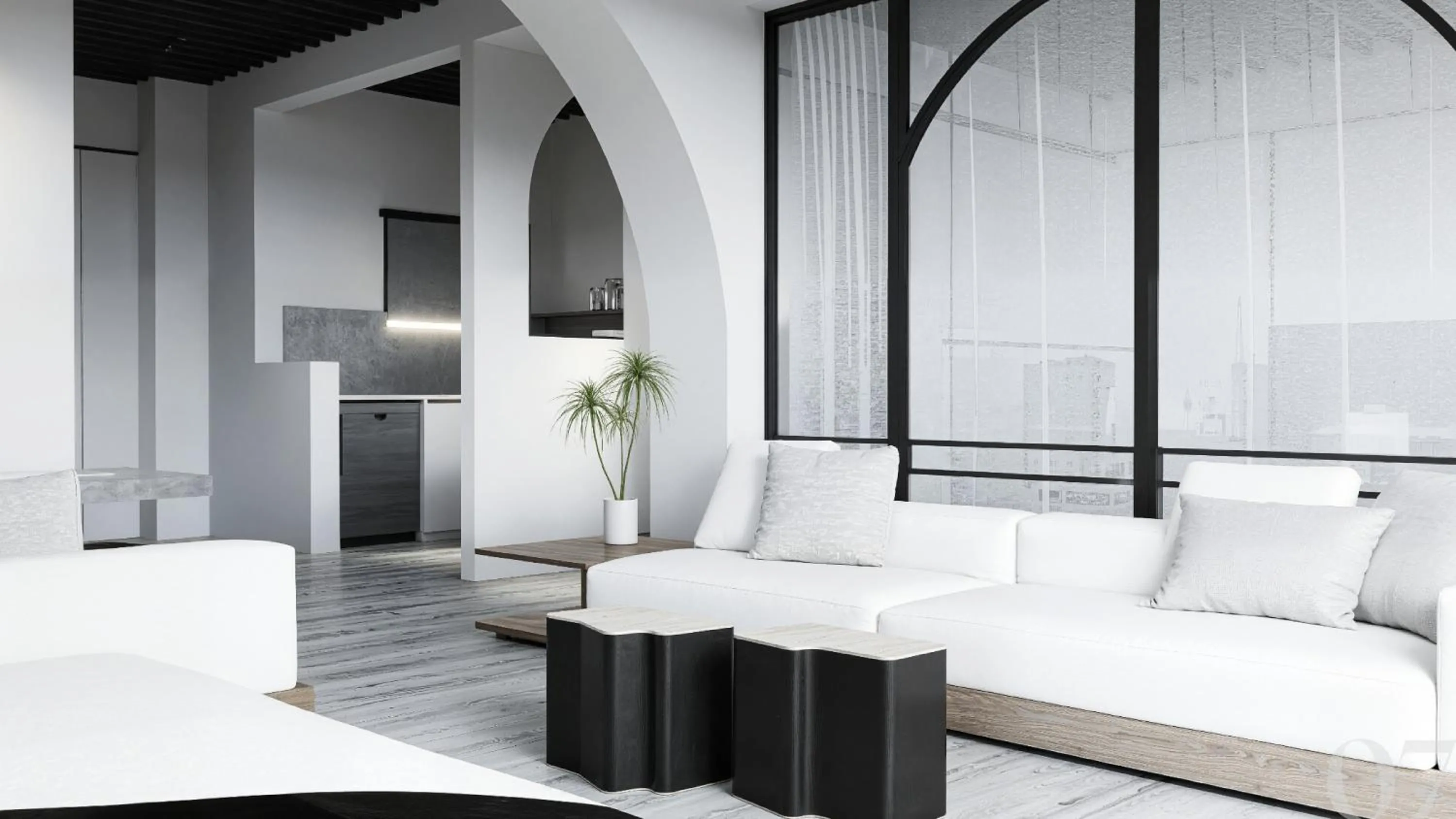 Living room, Bed in Veneto Sea View Apartments