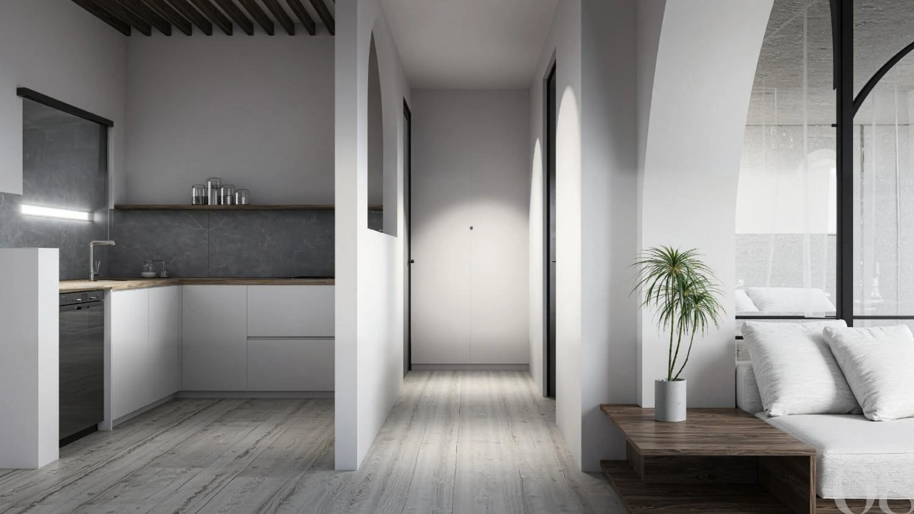 kitchen in Veneto Sea View Apartments