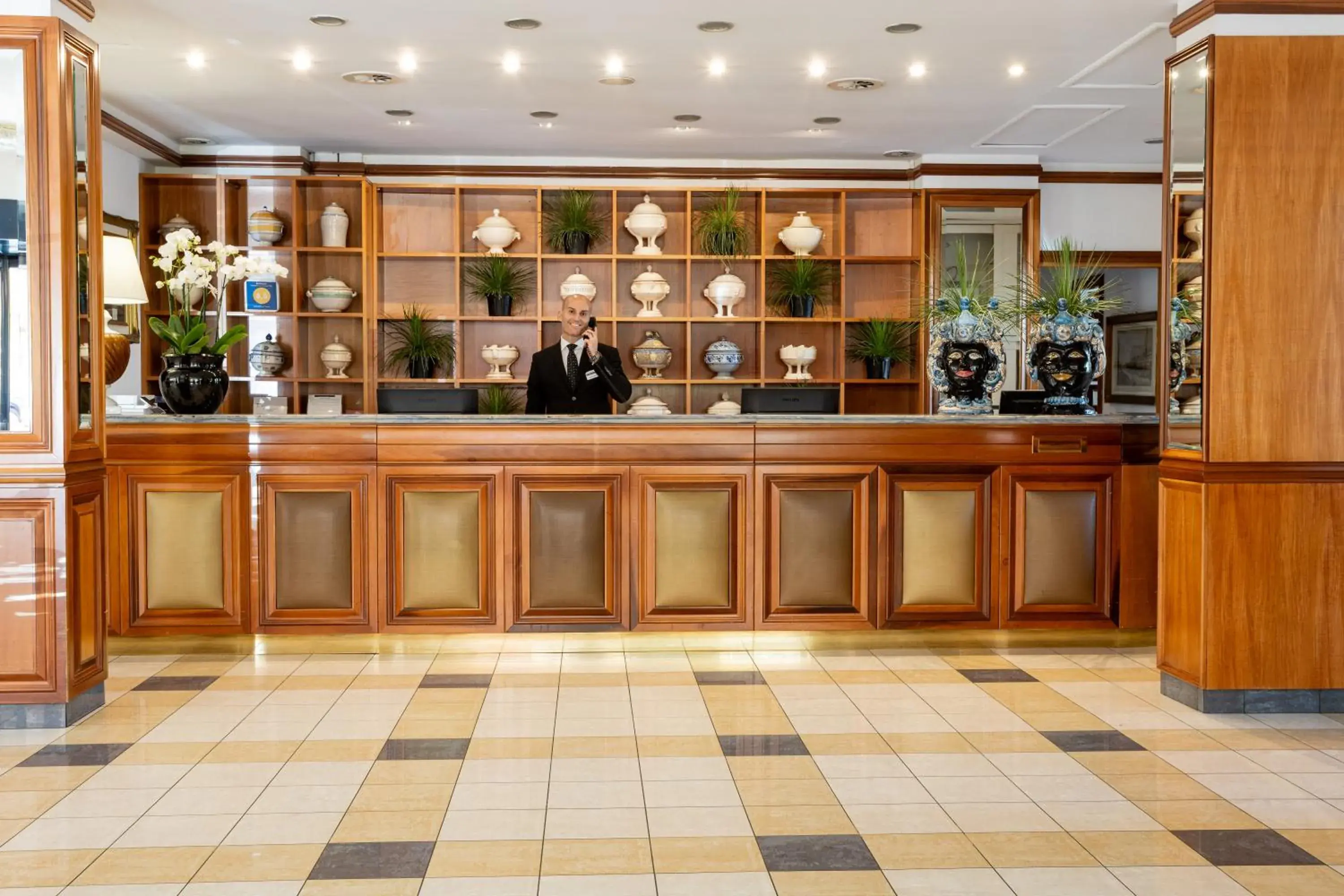 Lobby or reception in Grand Hotel Tiberio Lobby or reception in Grand Hotel Tiberio