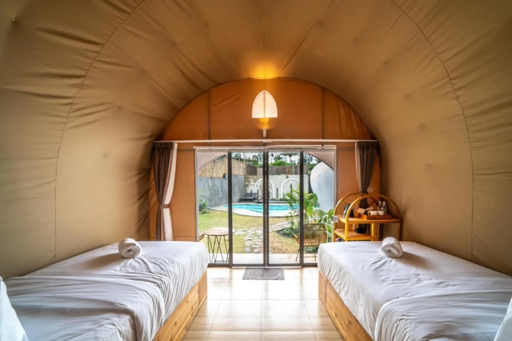 Deluxe Twin Room in The Dewi Kintamani Luxury Glamping and Natural Hotspring Deluxe Twin Room in The Dewi Kintamani Luxury Glamping and Natural Hotspring
