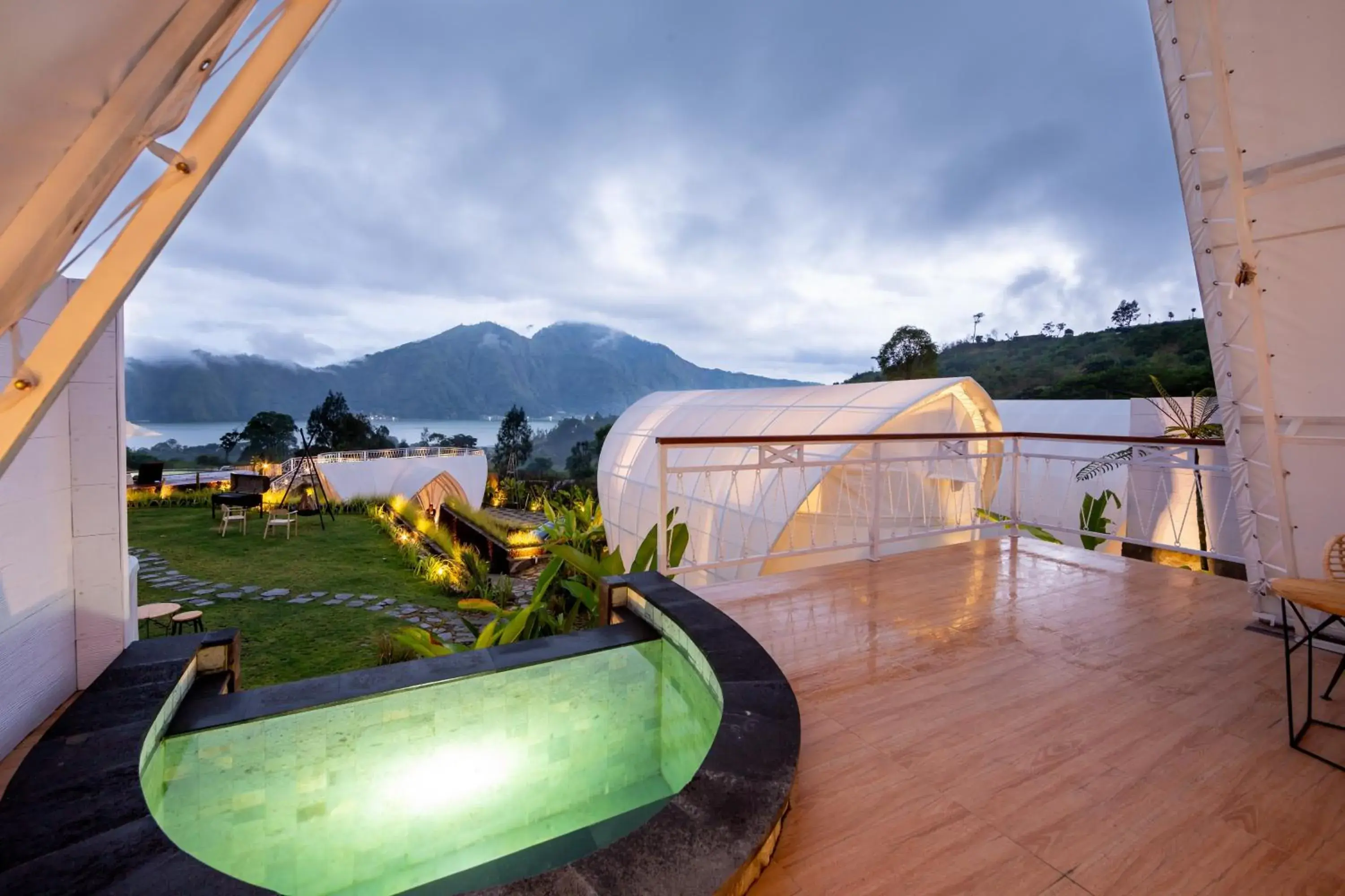 Swimming pool in The Dewi Kintamani Luxury Glamping and Natural Hotspring Swimming pool in The Dewi Kintamani Luxury Glamping and Natural Hotspring
