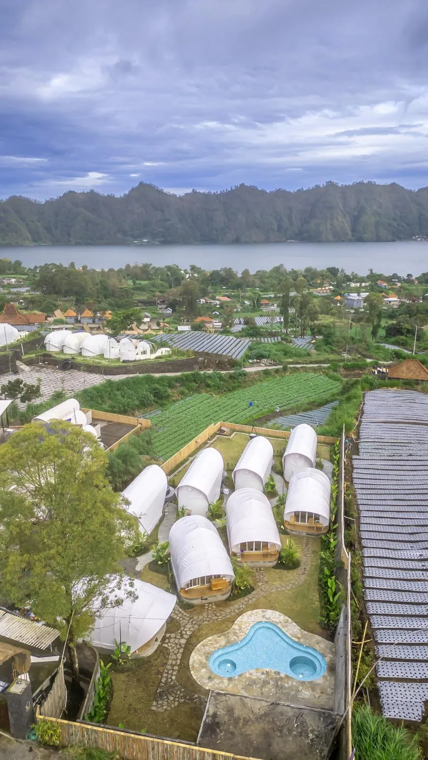 Pool view in The Dewi Kintamani Luxury Glamping and Natural Hotspring