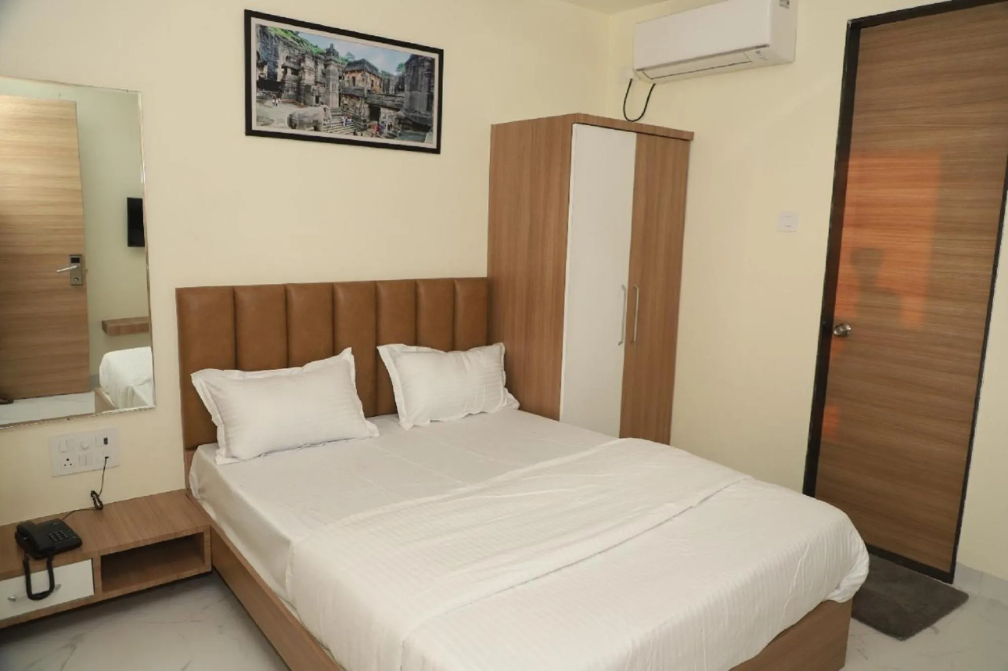 Photo of the whole room, Bed in ID Square residency Parbhani