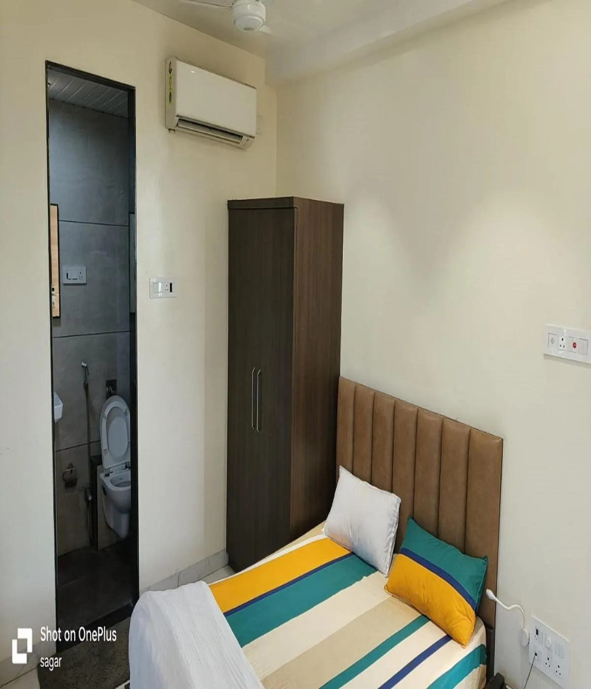 Bedroom, Bed in ID Square residency Parbhani