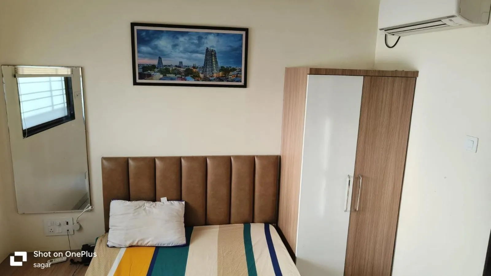Bedroom, Bed in ID Square residency Parbhani