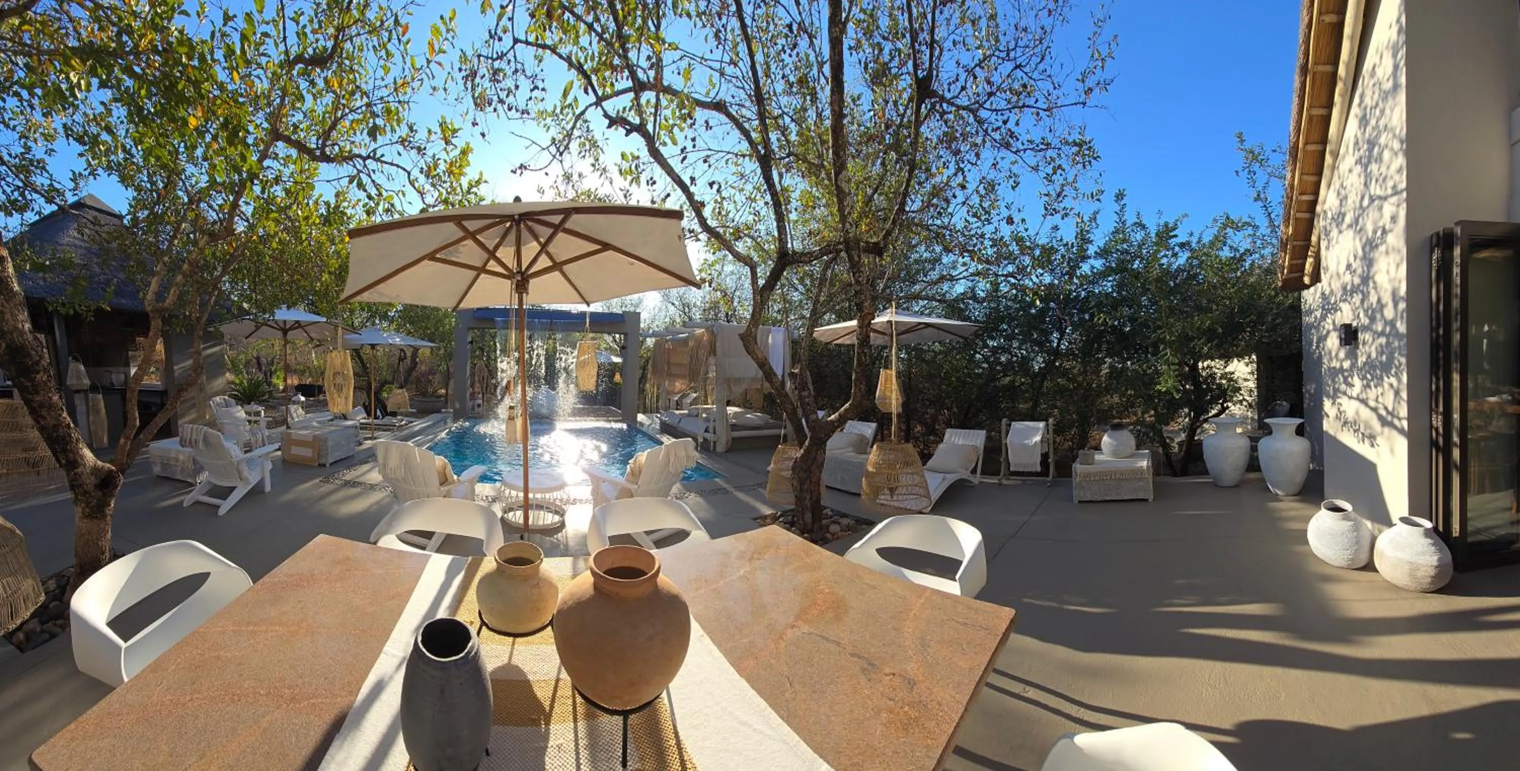 Patio in African Flair Boutique Safari Lodge