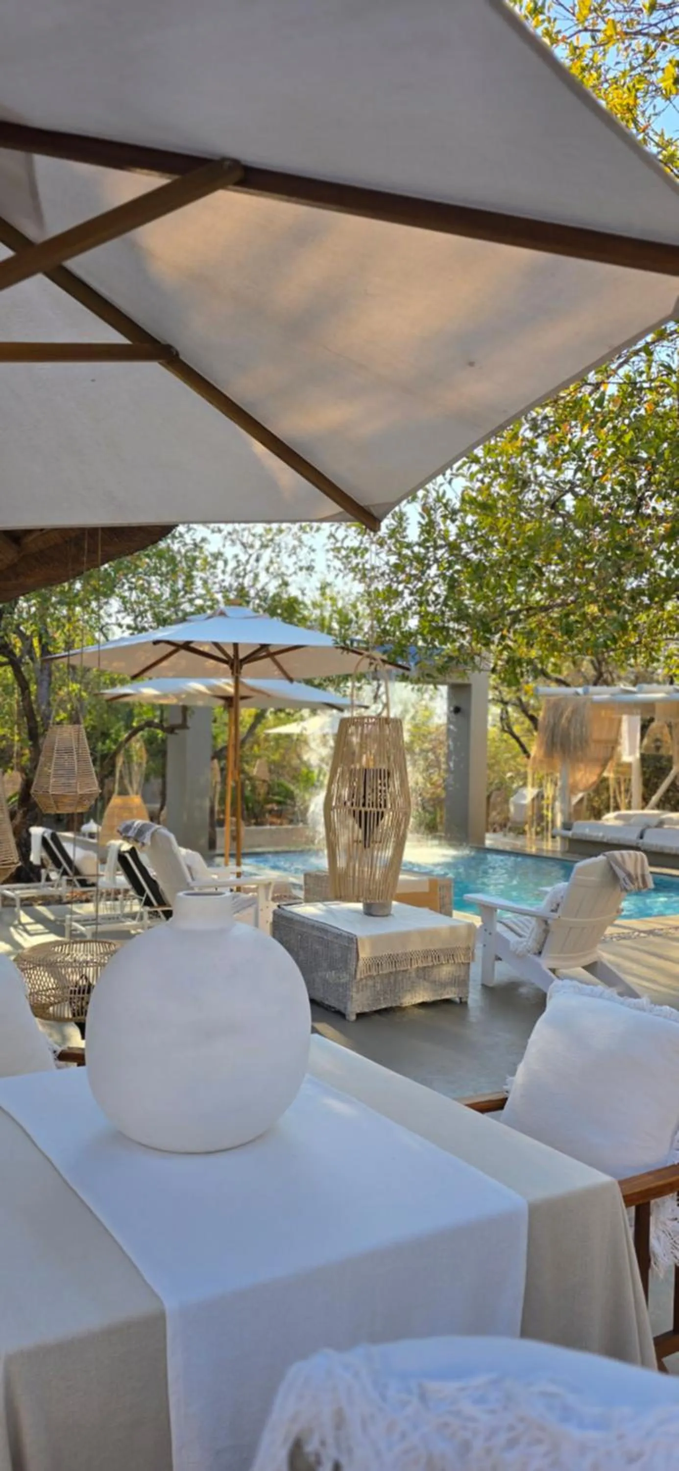 Patio in African Flair Boutique Safari Lodge