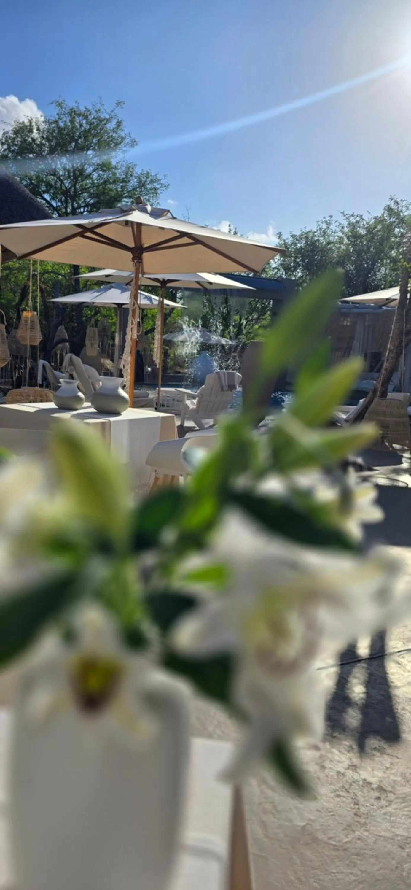 Patio in African Flair Boutique Safari Lodge