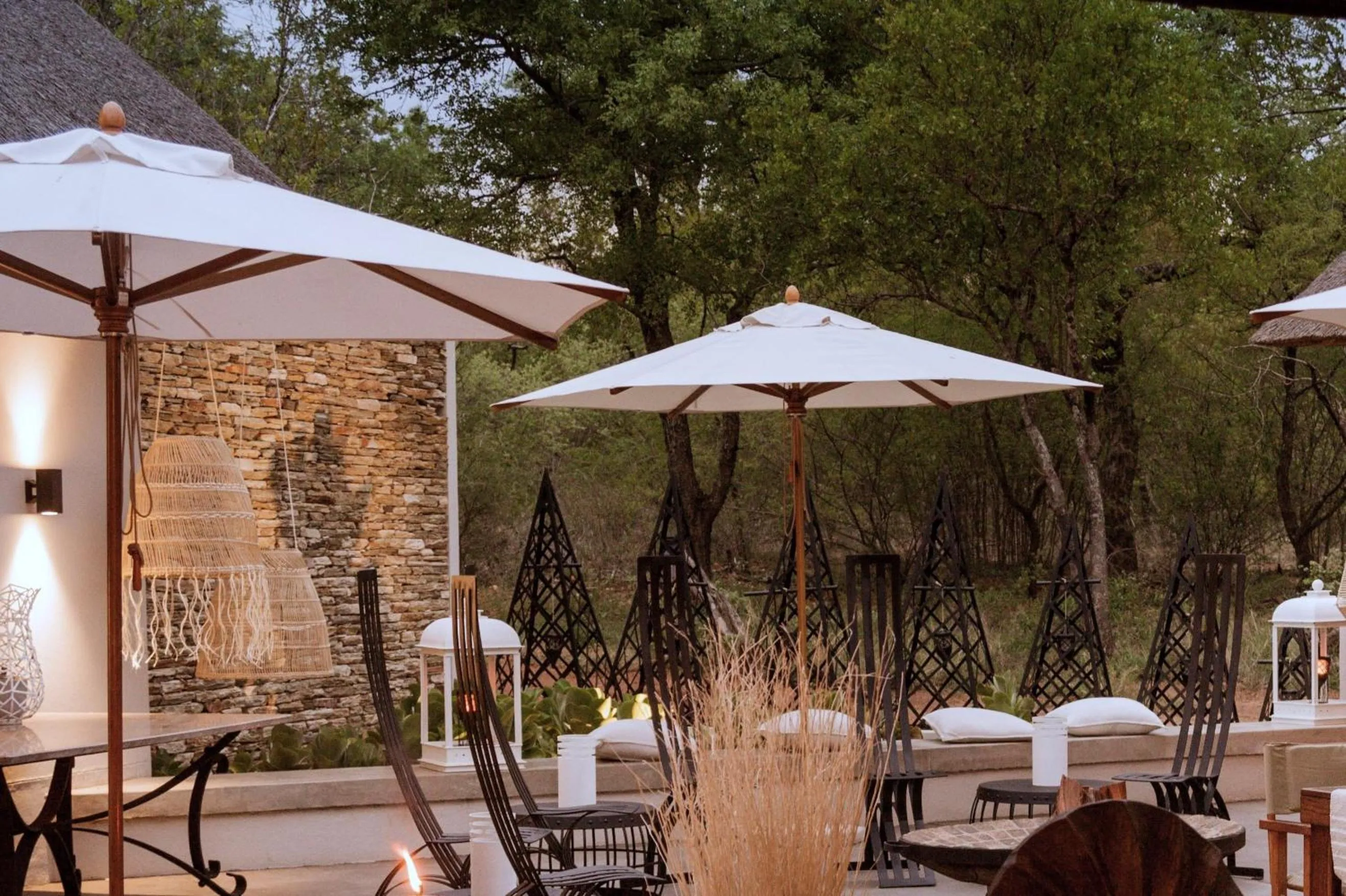 Patio in African Flair Boutique Safari Lodge