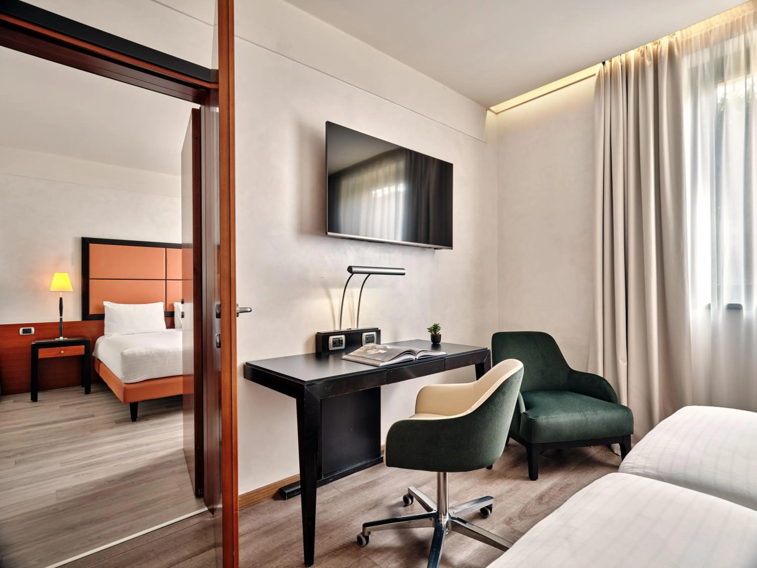 Bedroom, Bed in Crowne Plaza Milan - Malpensa Airport by IHG