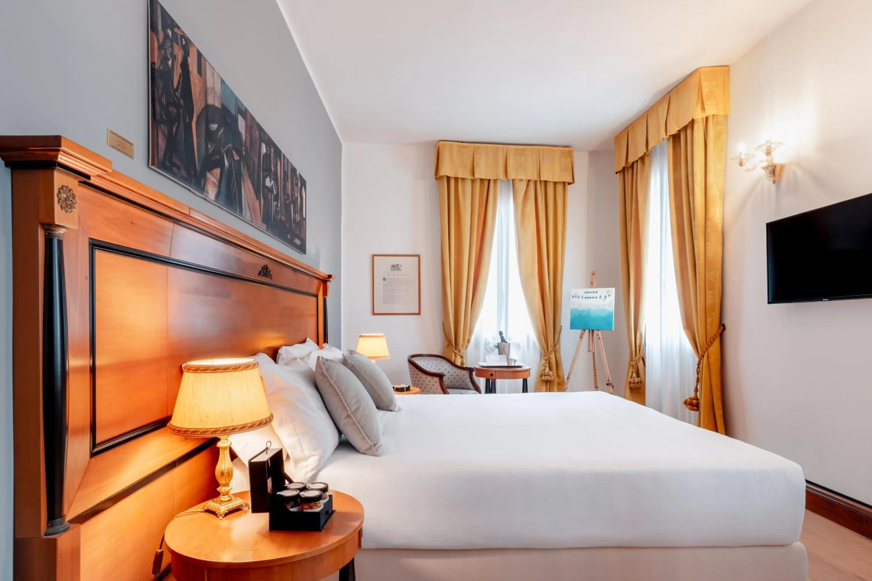 Bedroom, Bed in All’Angelo Art Hotel