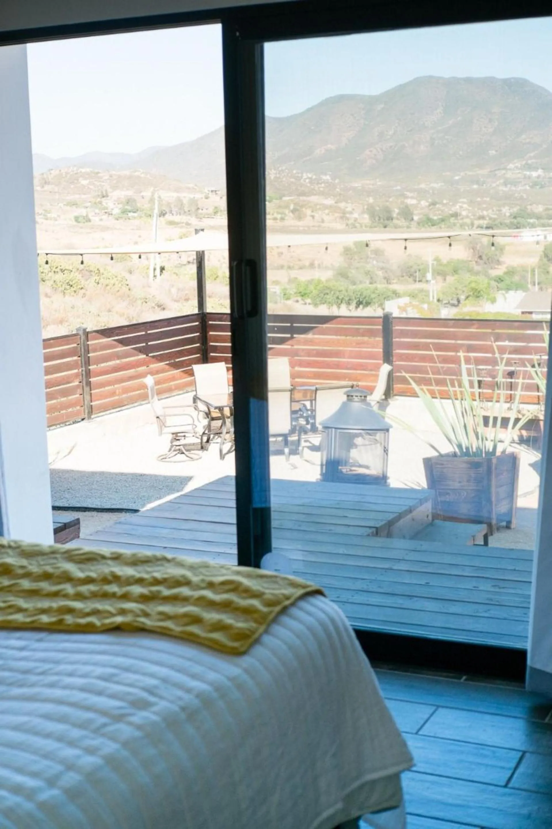 Balcony/Terrace, Bed in Villas La Morita Valle de Guadalupe