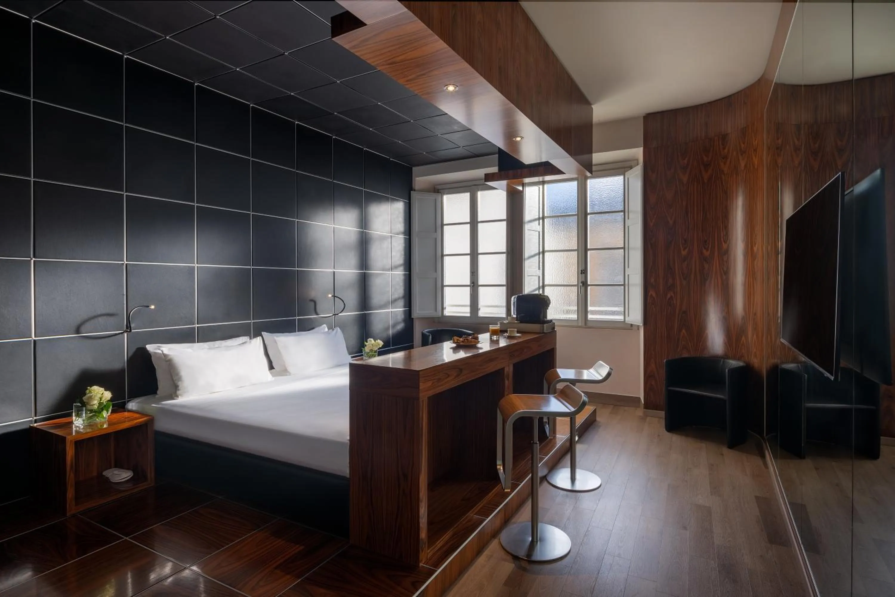 Bed in UNA Hotels Vittoria Firenze