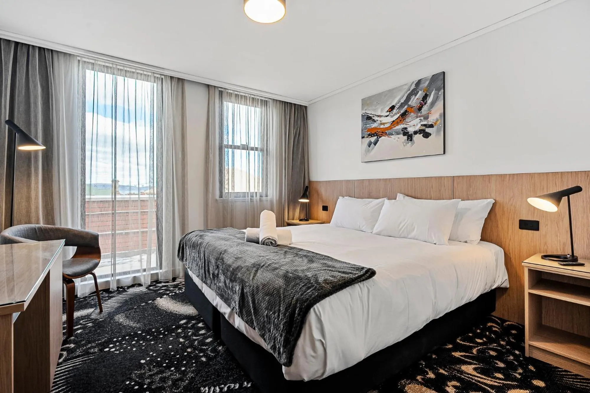 Bed in Prince of Wales Hotel