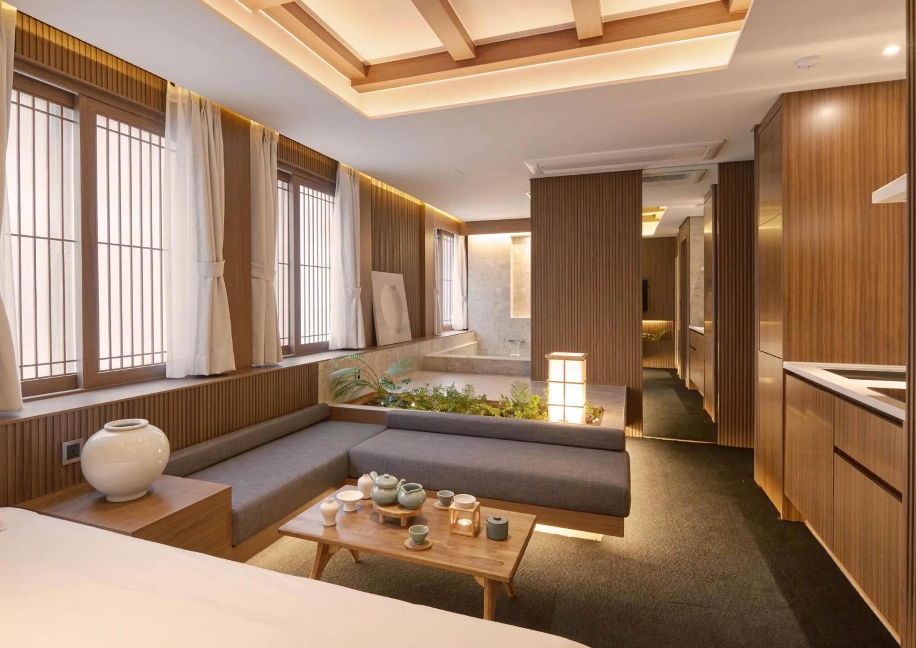 Bedroom, Seating Area in UH Suite The Myeongdong