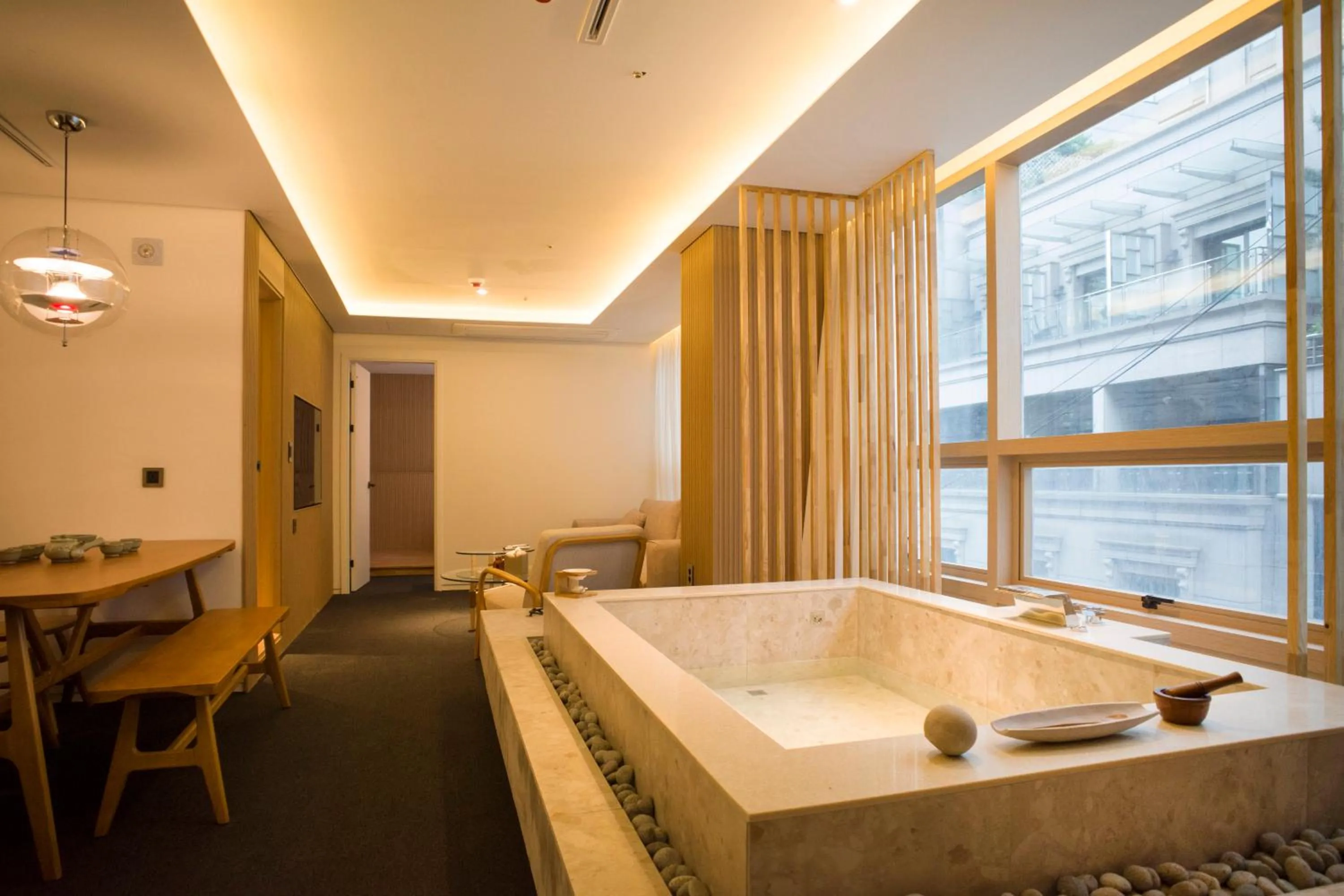 Living room, Bathroom in UH Suite The Myeongdong