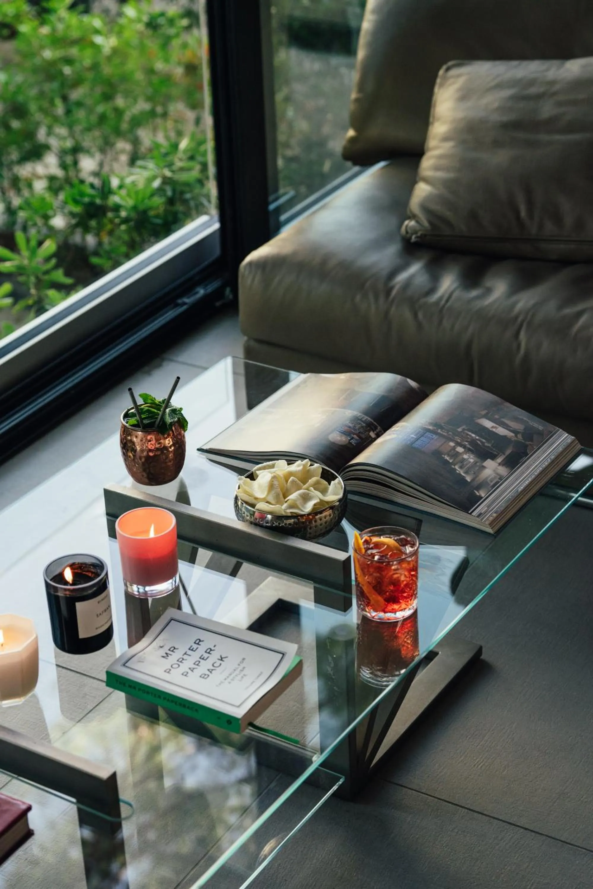 Living room in M House Art Hotel