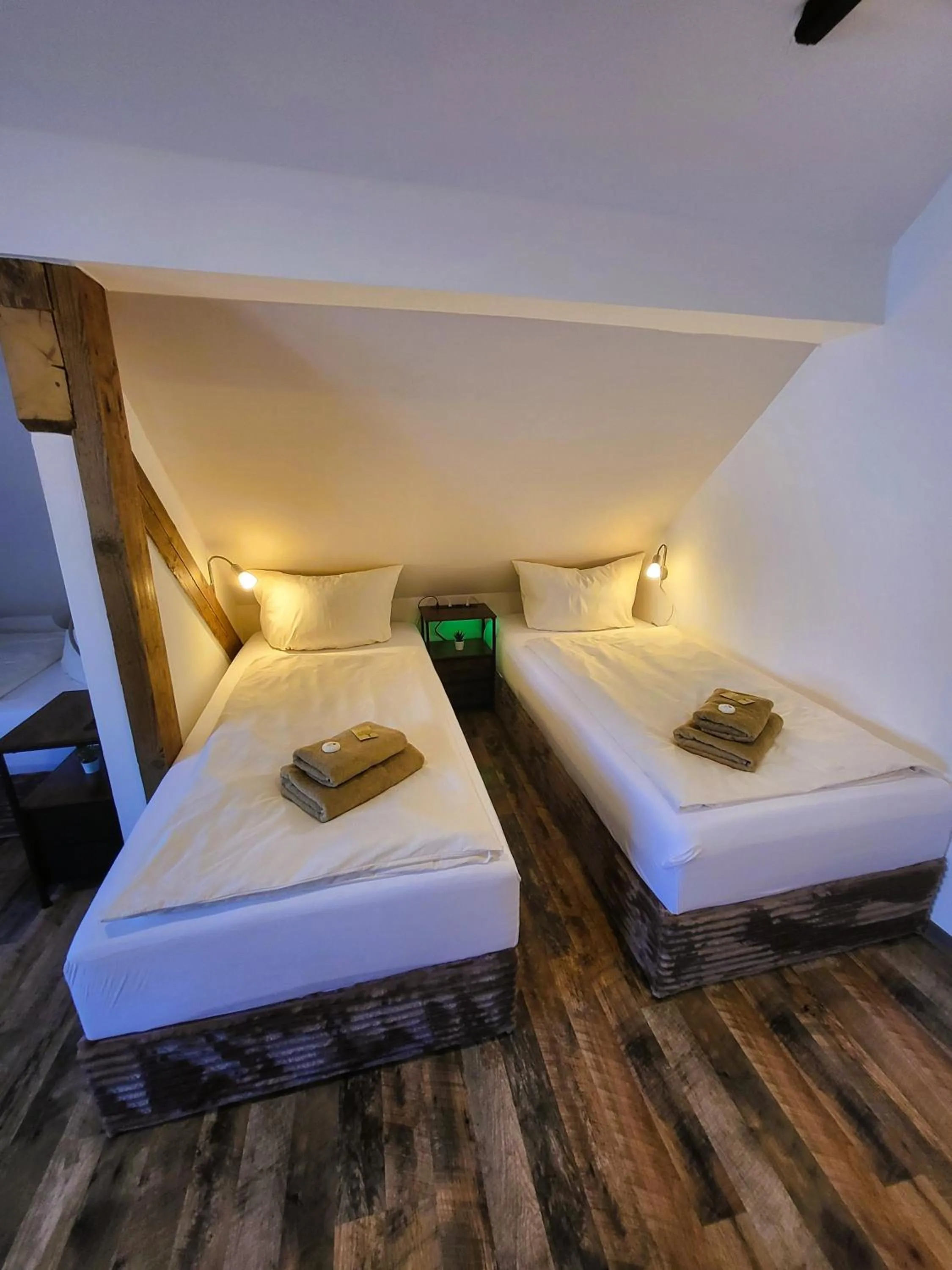 Photo of the whole room, Bed in CJS Apartments - Chill or Drive am Nürburgring, new Box Spring Beds, new furniture, WLan, Spacious Rooms, Quiet Location