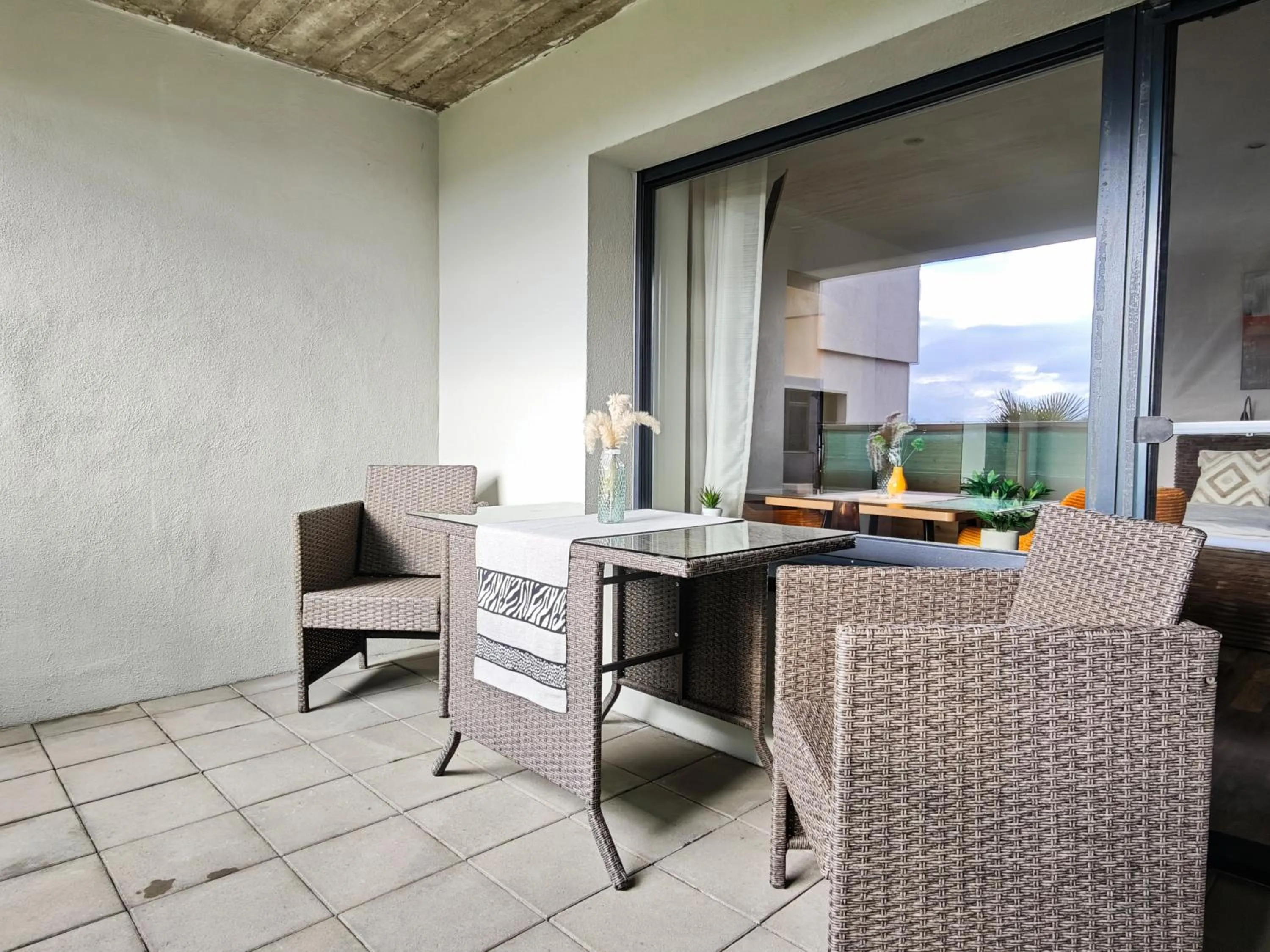 Balcony/Terrace in CJS Apartments - Chill or Drive am Nürburgring, new Box Spring Beds, new furniture, free Parking, WLan, TV-Streaming, Quiet Location