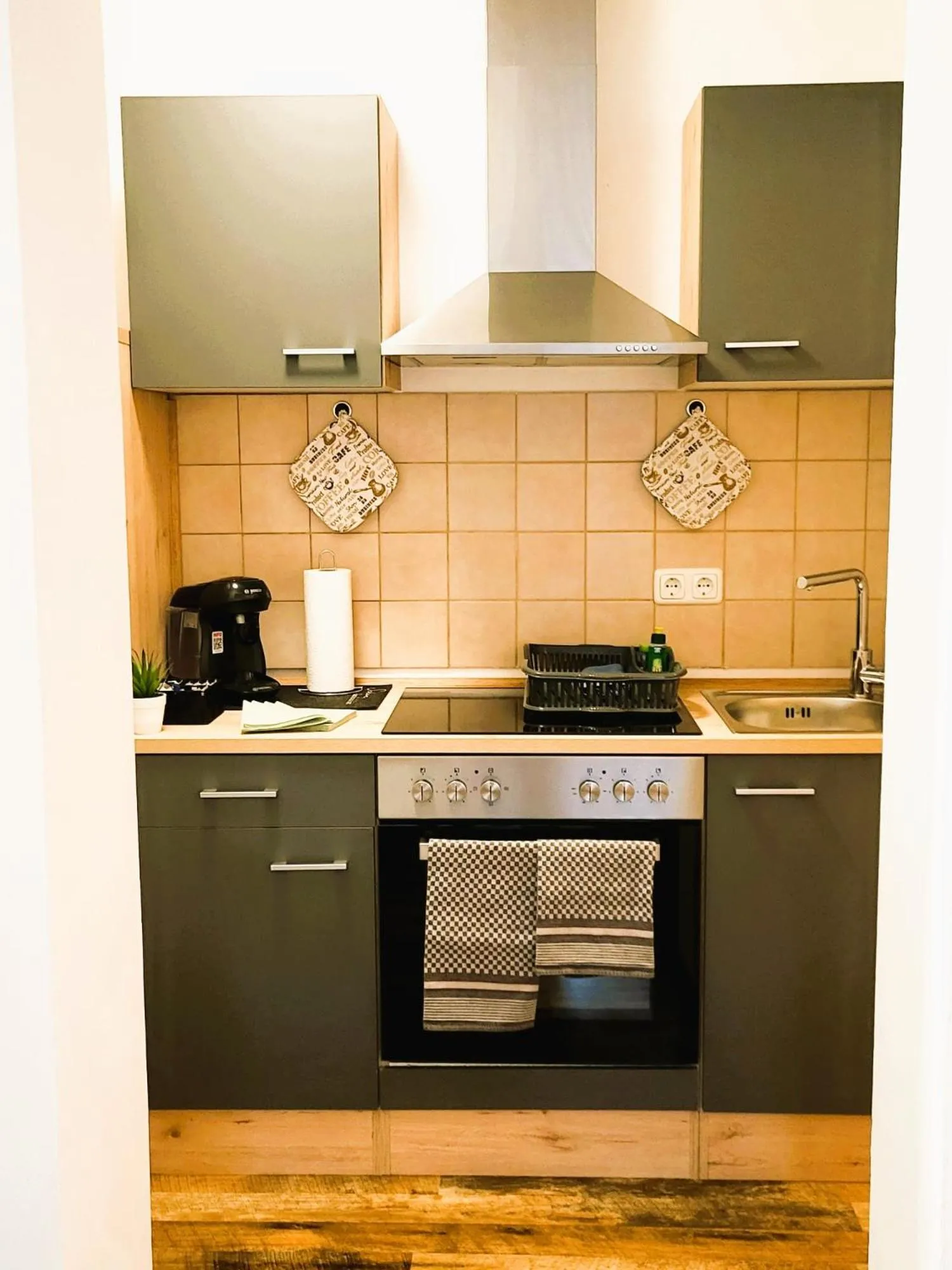 Kitchen or kitchenette in CJS Apartments - Chill or Drive am Nürburgring, new Box Spring Beds, new furniture, WLan, Spacious Rooms, Quiet Location