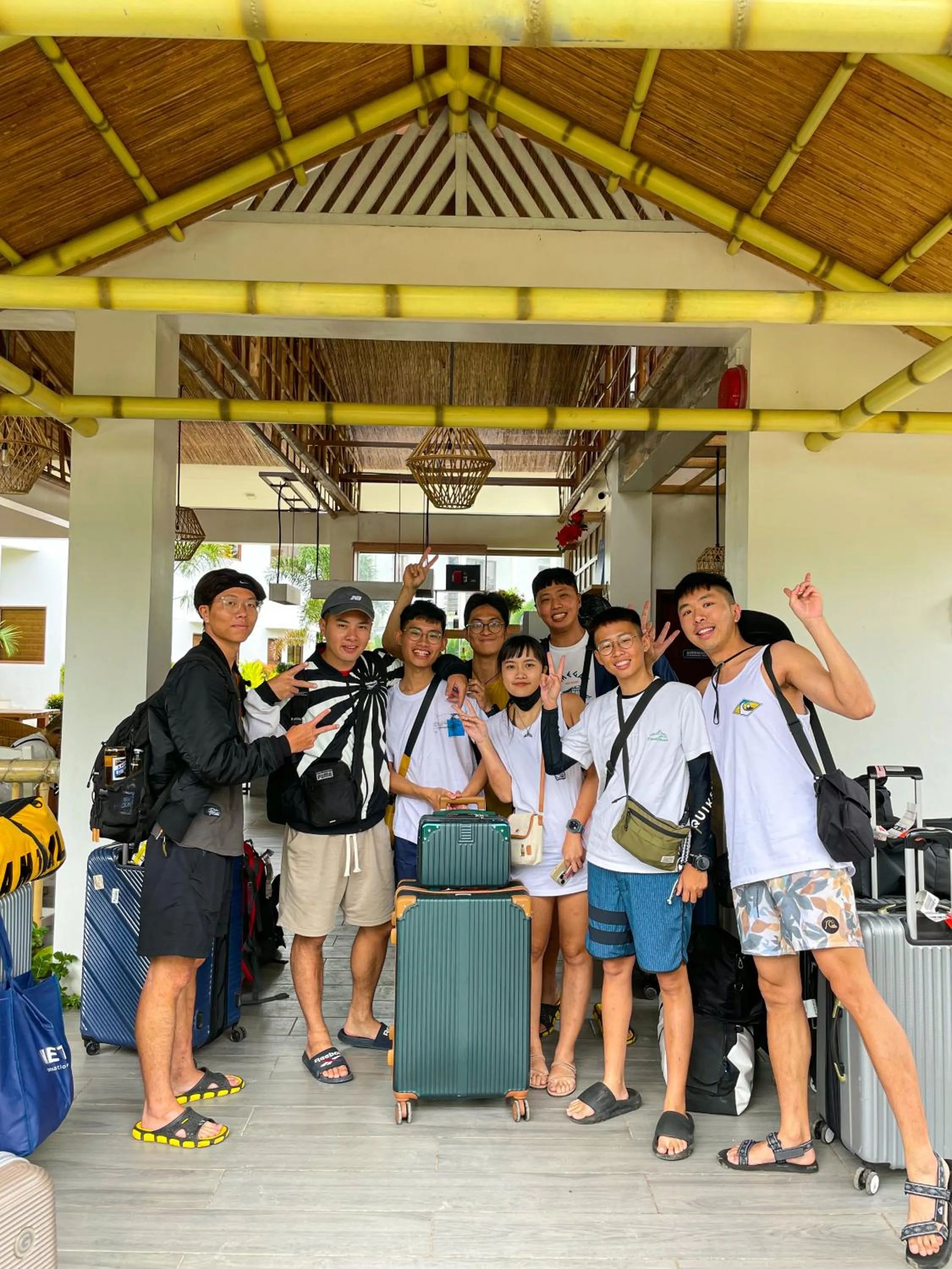 group of guests in Red Picnic Hostel Panglao