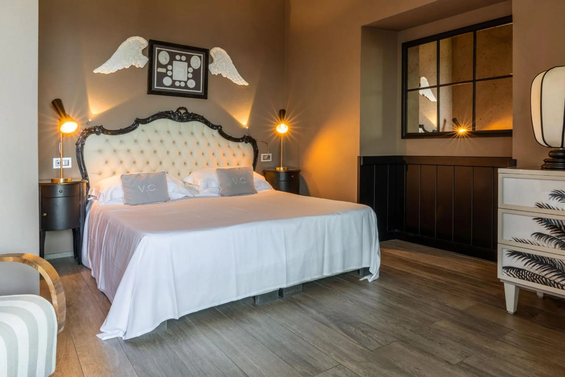 Bed in Hotel Villa Carlotta