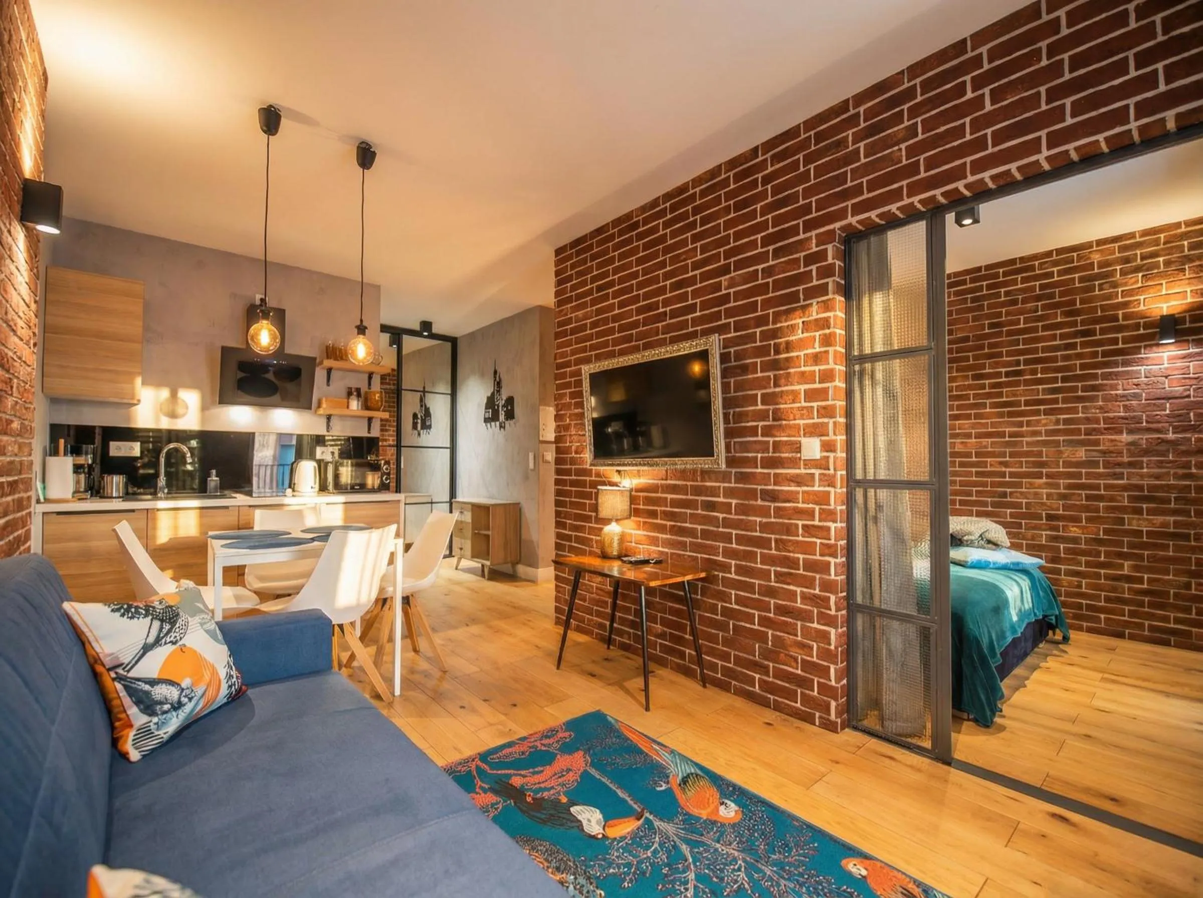 Living room in City Lights Kazimierz