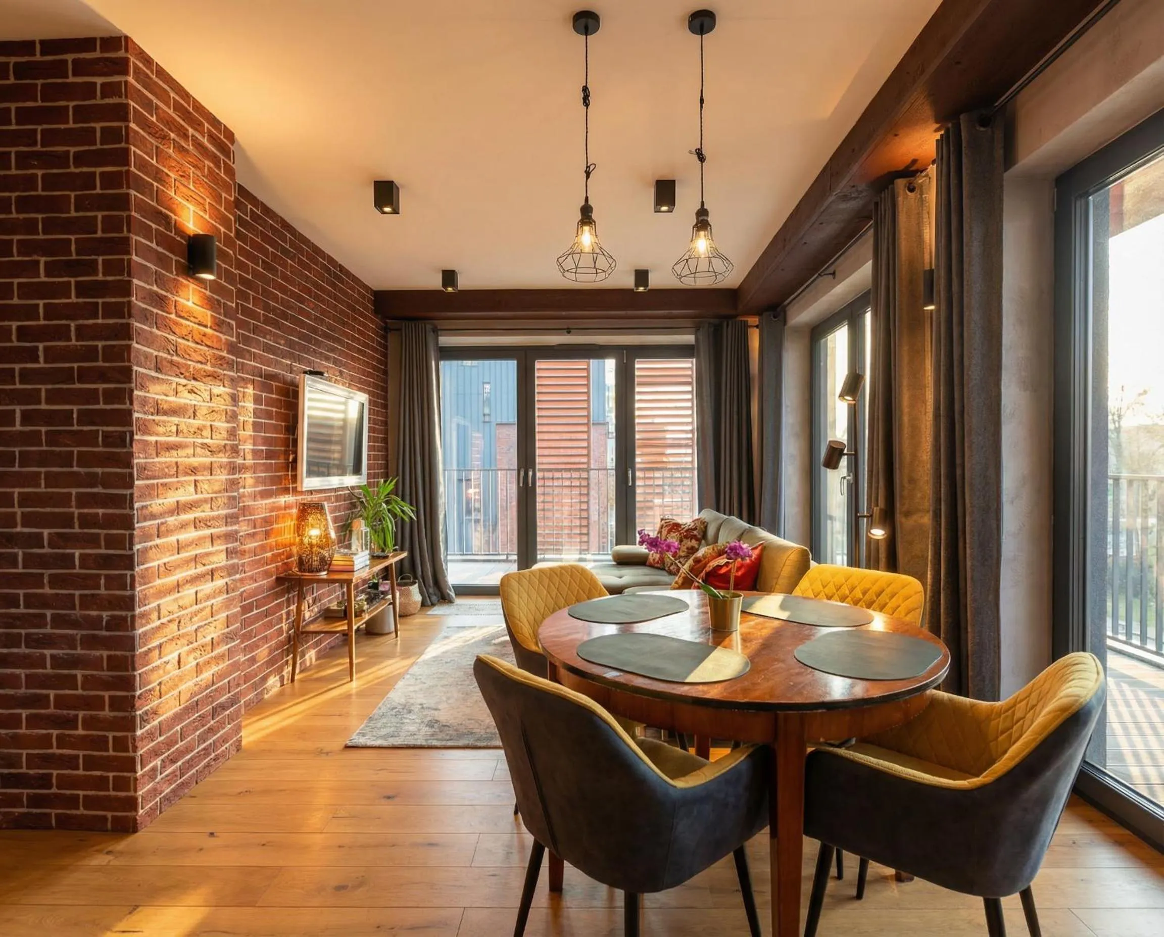 Dining area in City Lights Kazimierz