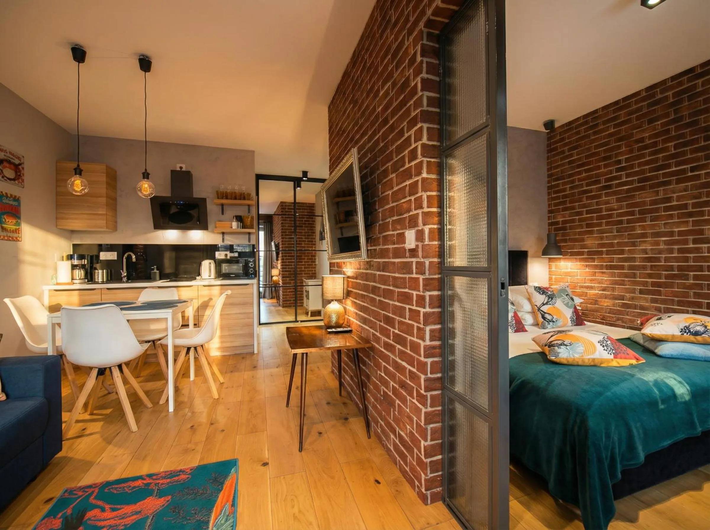 View (from property/room), Bed in City Lights Kazimierz