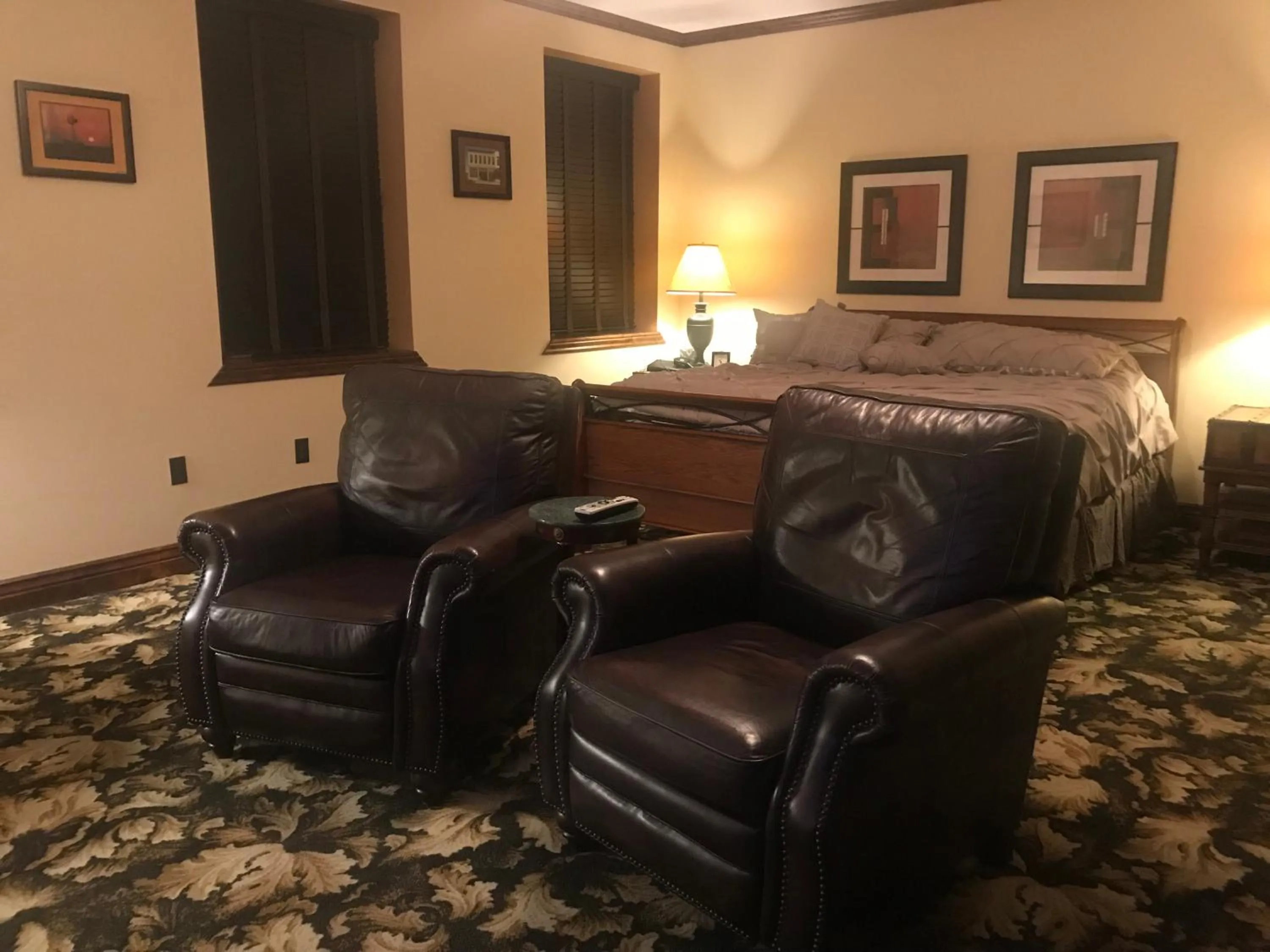 Bed in Caldwell Messenger Suites