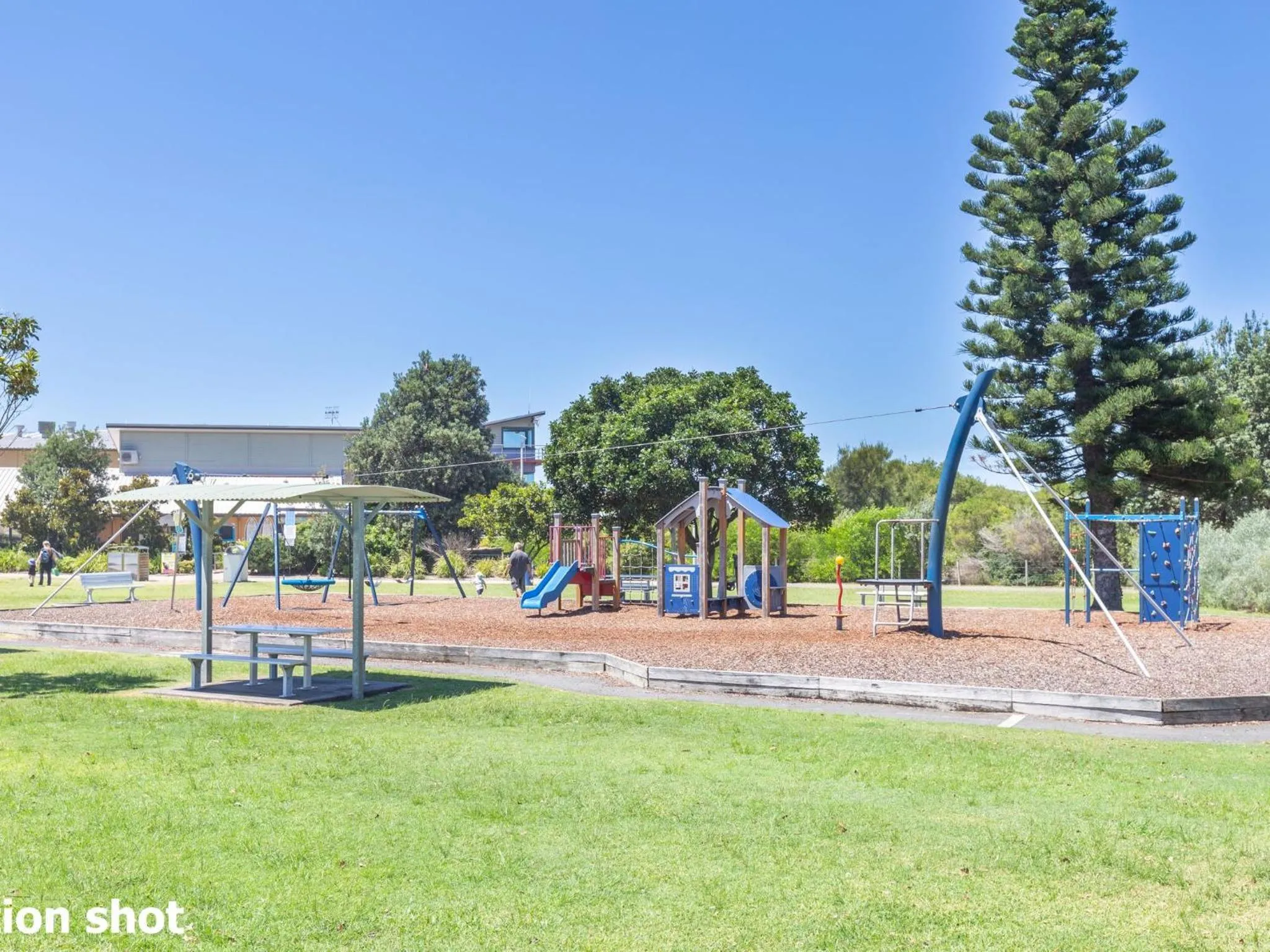 Children play ground in Baia Villa air con WiFi and views of Fingal Beach