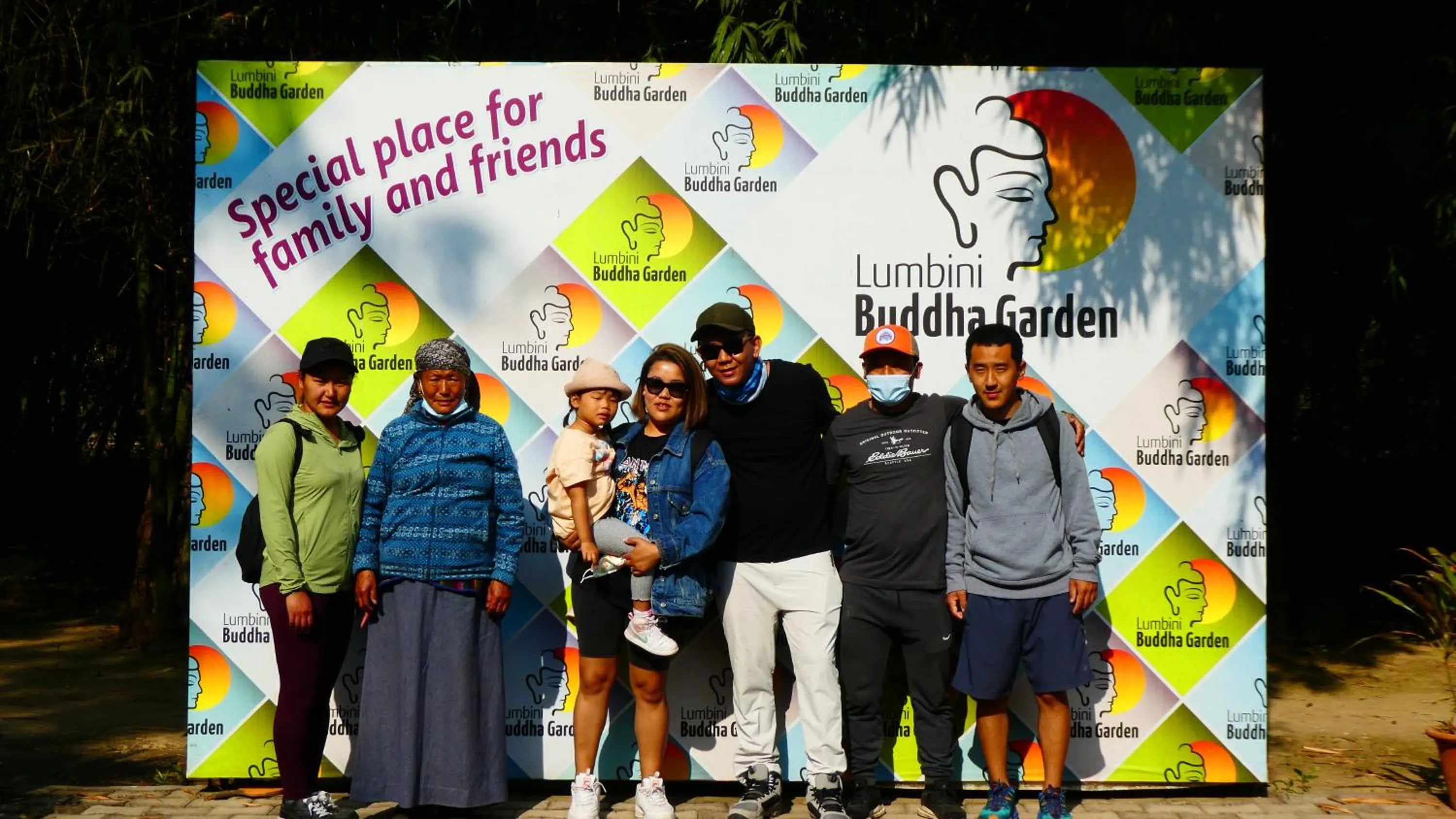 group of guests in Lumbini Buddha Garden Resort