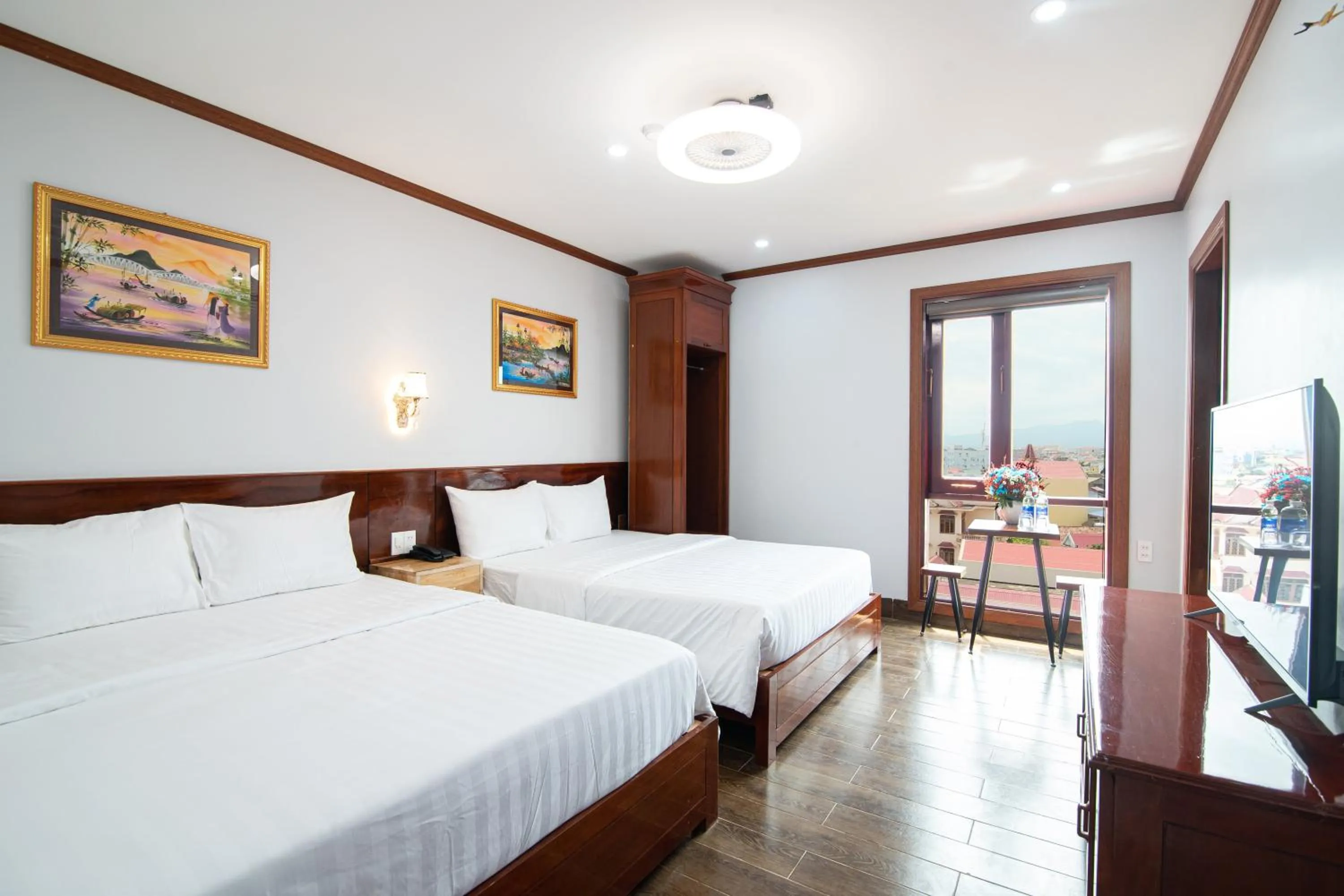 Bed in Minh Quang Hotel