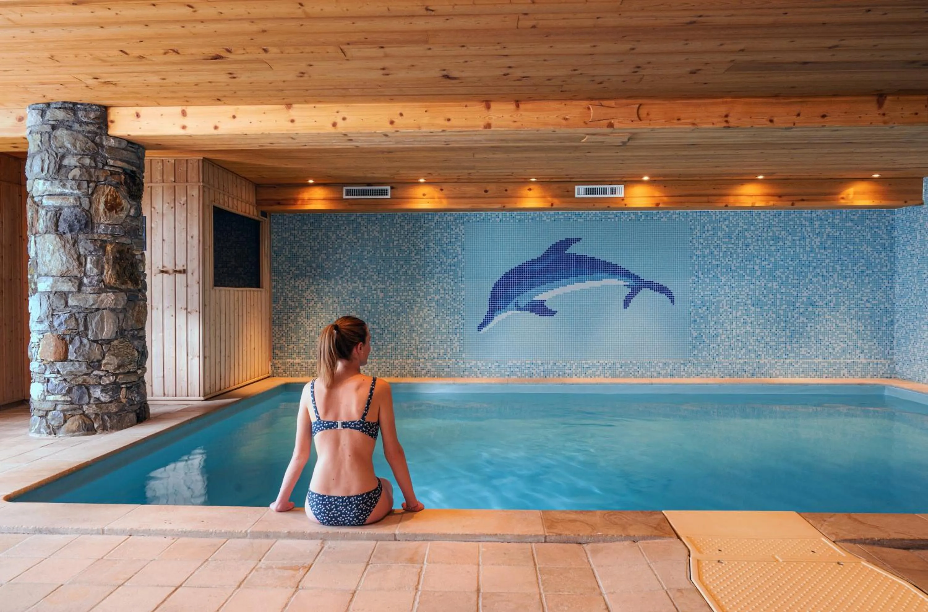 Swimming pool in Hôtel L'Aigle du Montana by Les Etincelles