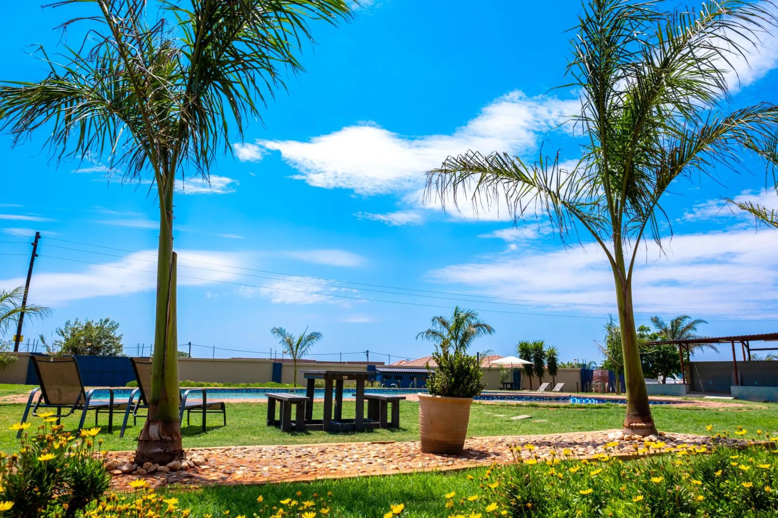 Garden view in Lempitse Lodge