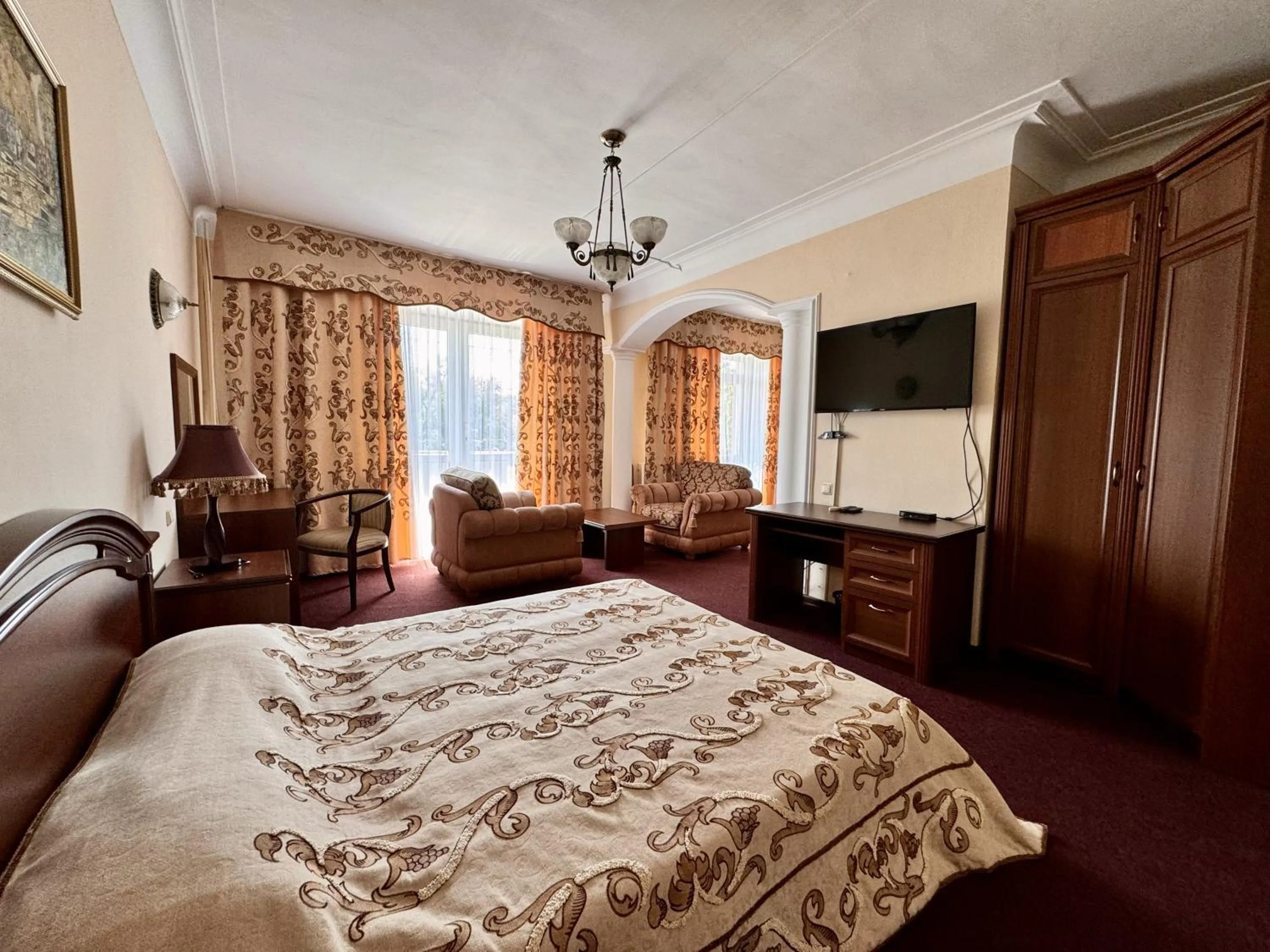 Bed in Hotel Zhambyl
