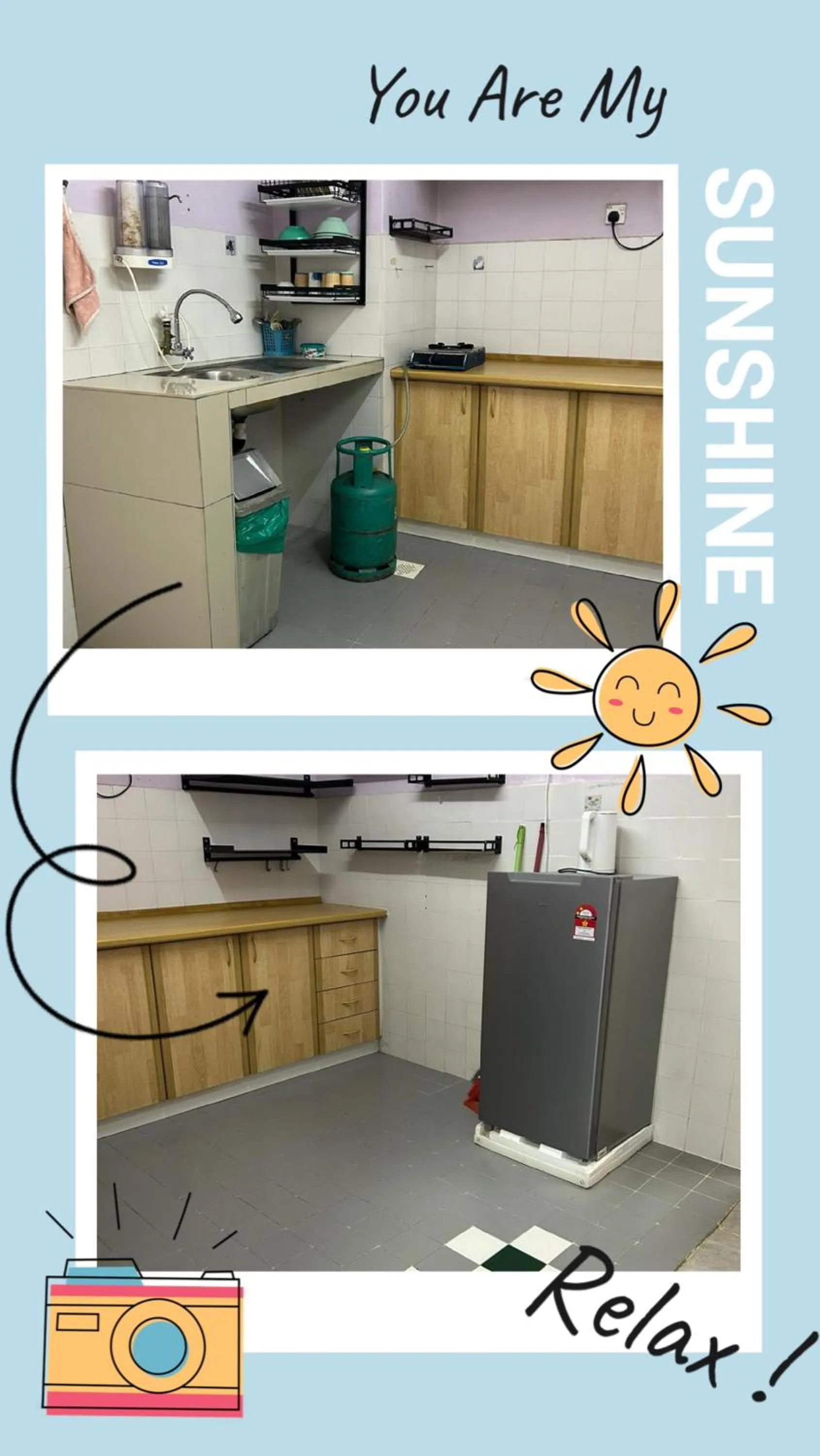 Kitchen or kitchenette in Apartment santai Marina