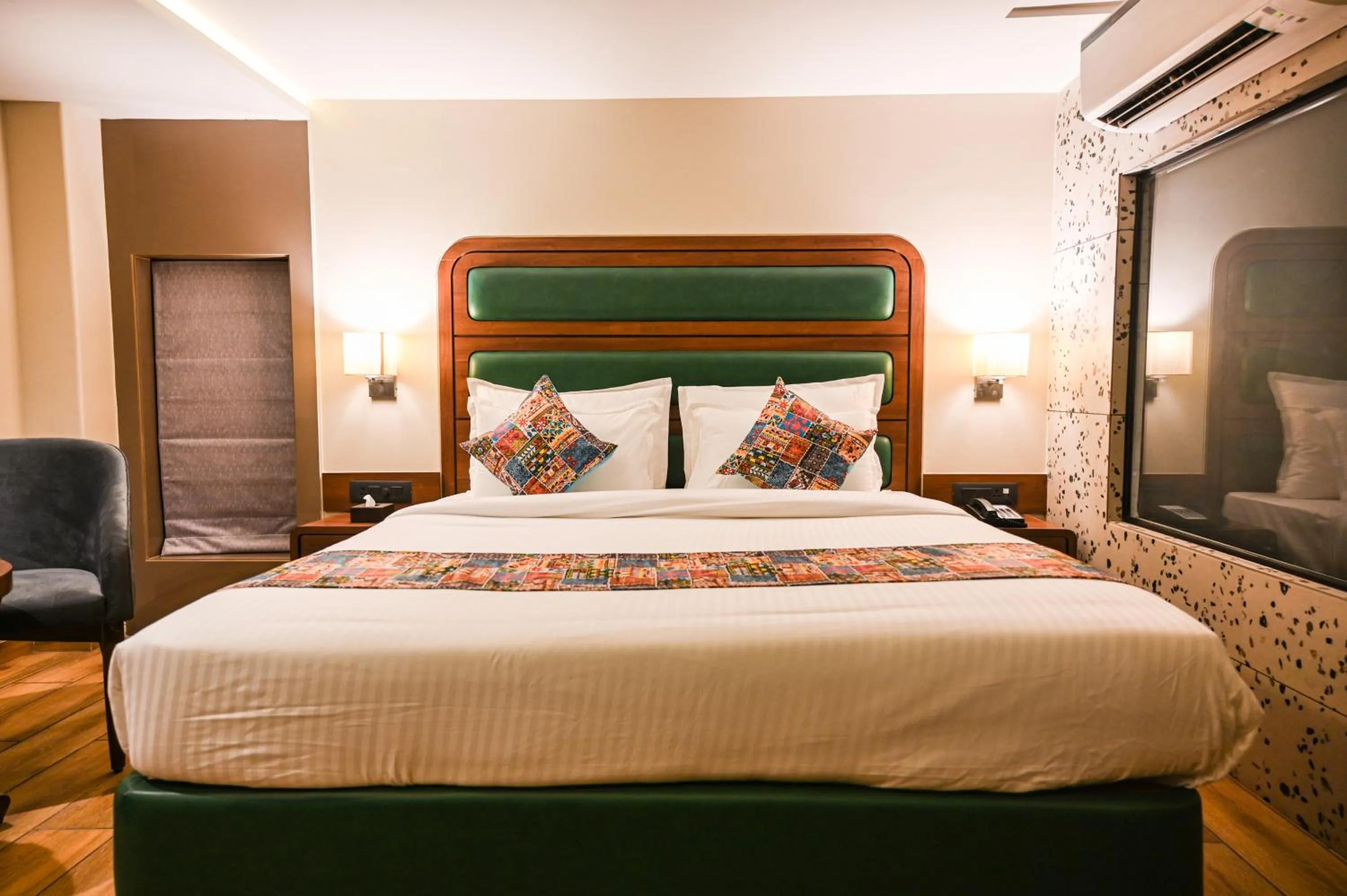 Bedroom, Bed in Suvidha Suites