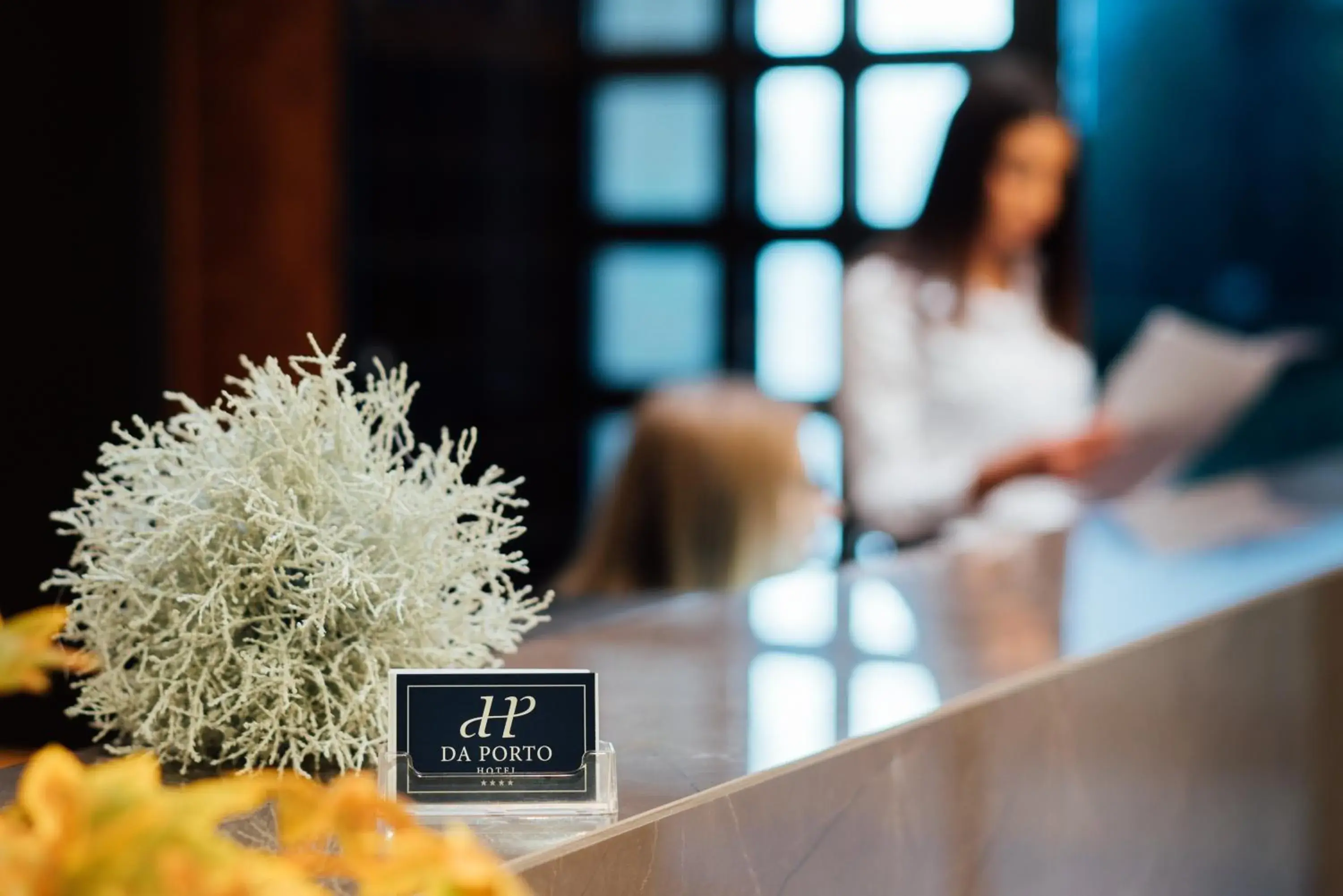 Lobby or reception in Hotel Da Porto Lobby or reception in Hotel Da Porto