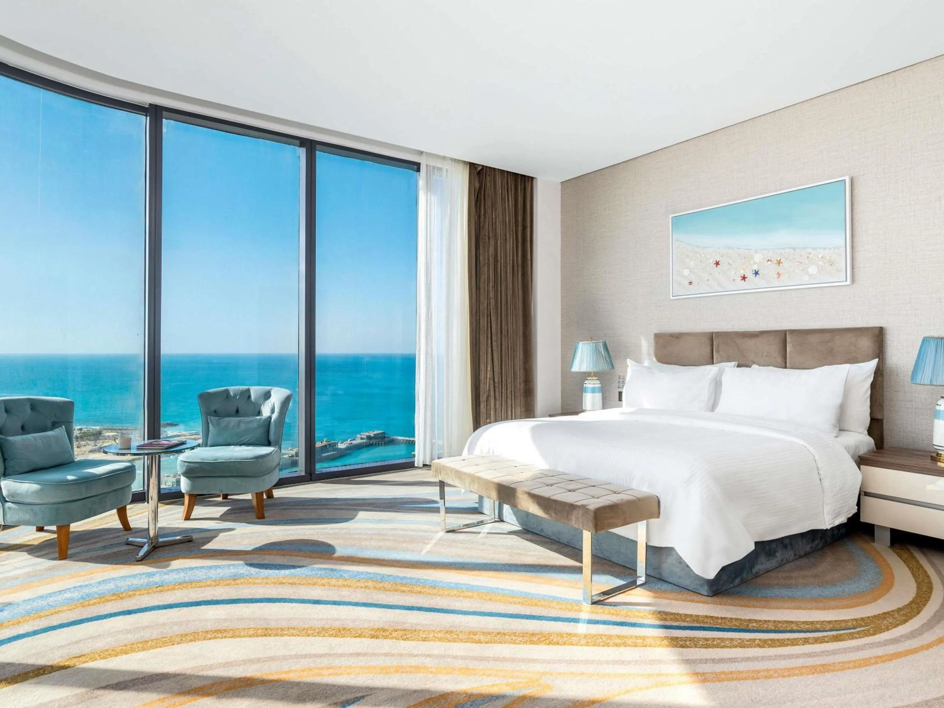 Bedroom, Bed in Rixos Premium Alamein