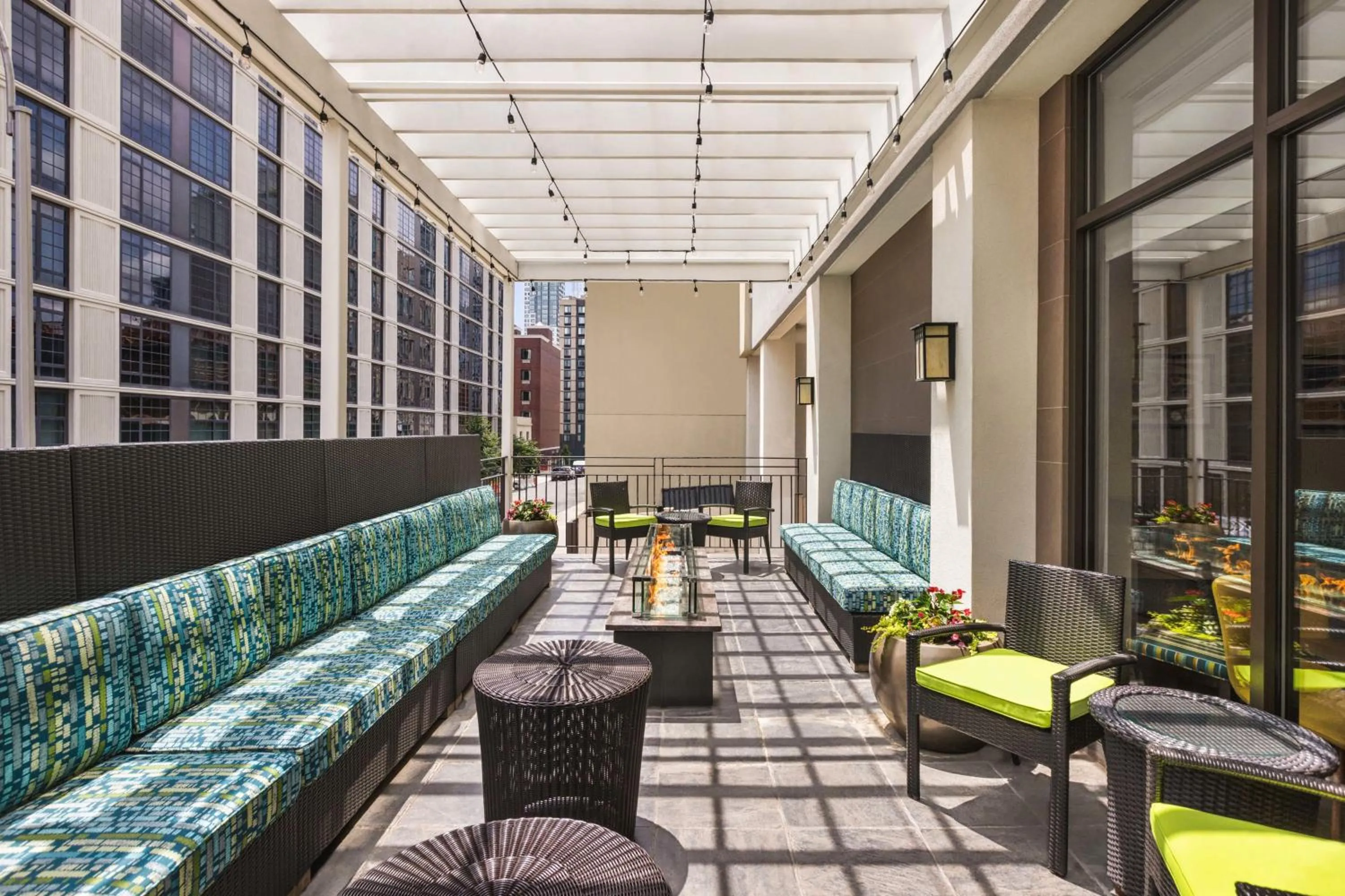 Patio in Home2 Suites Long Island City/Manhattan View