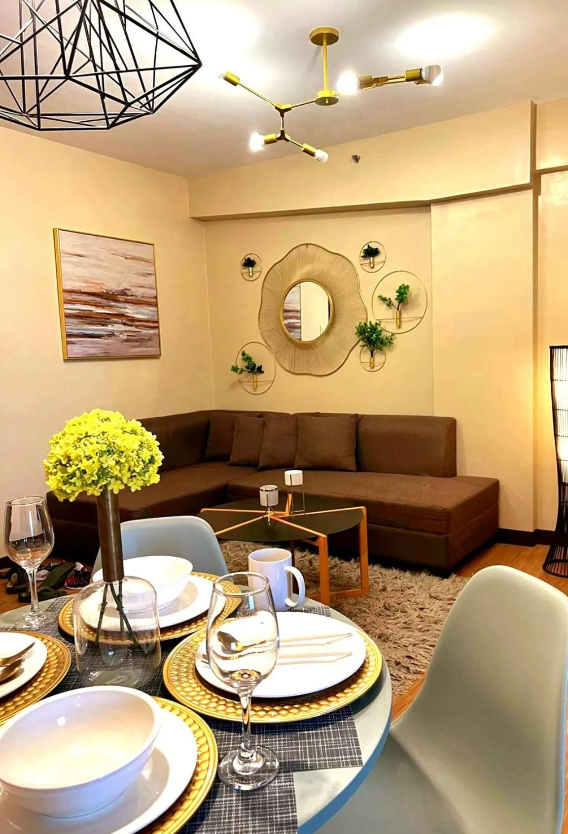 Living room in The Lancris Residences, 2 Bedrooms, 1 Bathroom, Living-room, Kitchen & Pool is Free