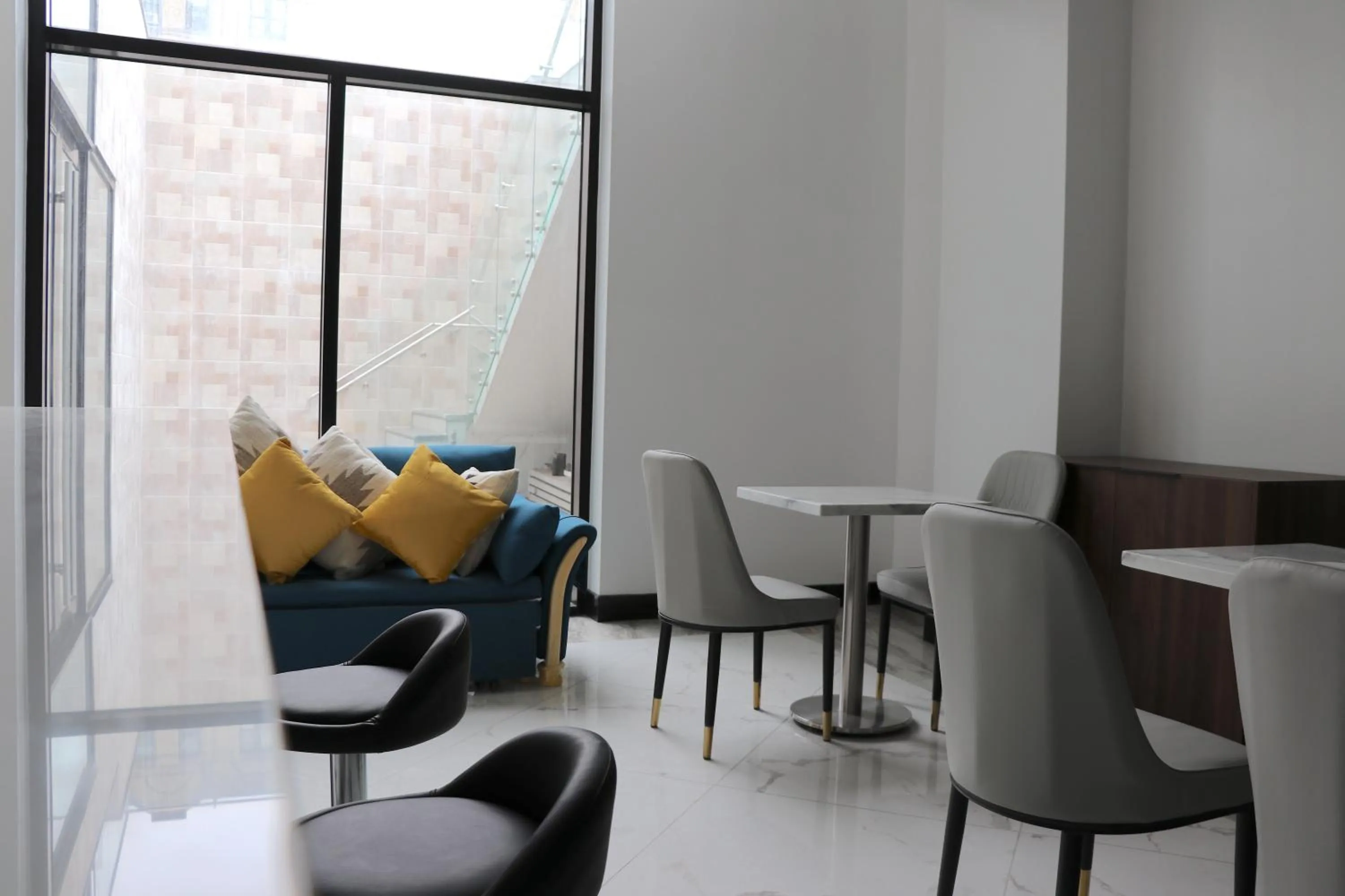 Seating area in Liberty View Brooklyn Hotel