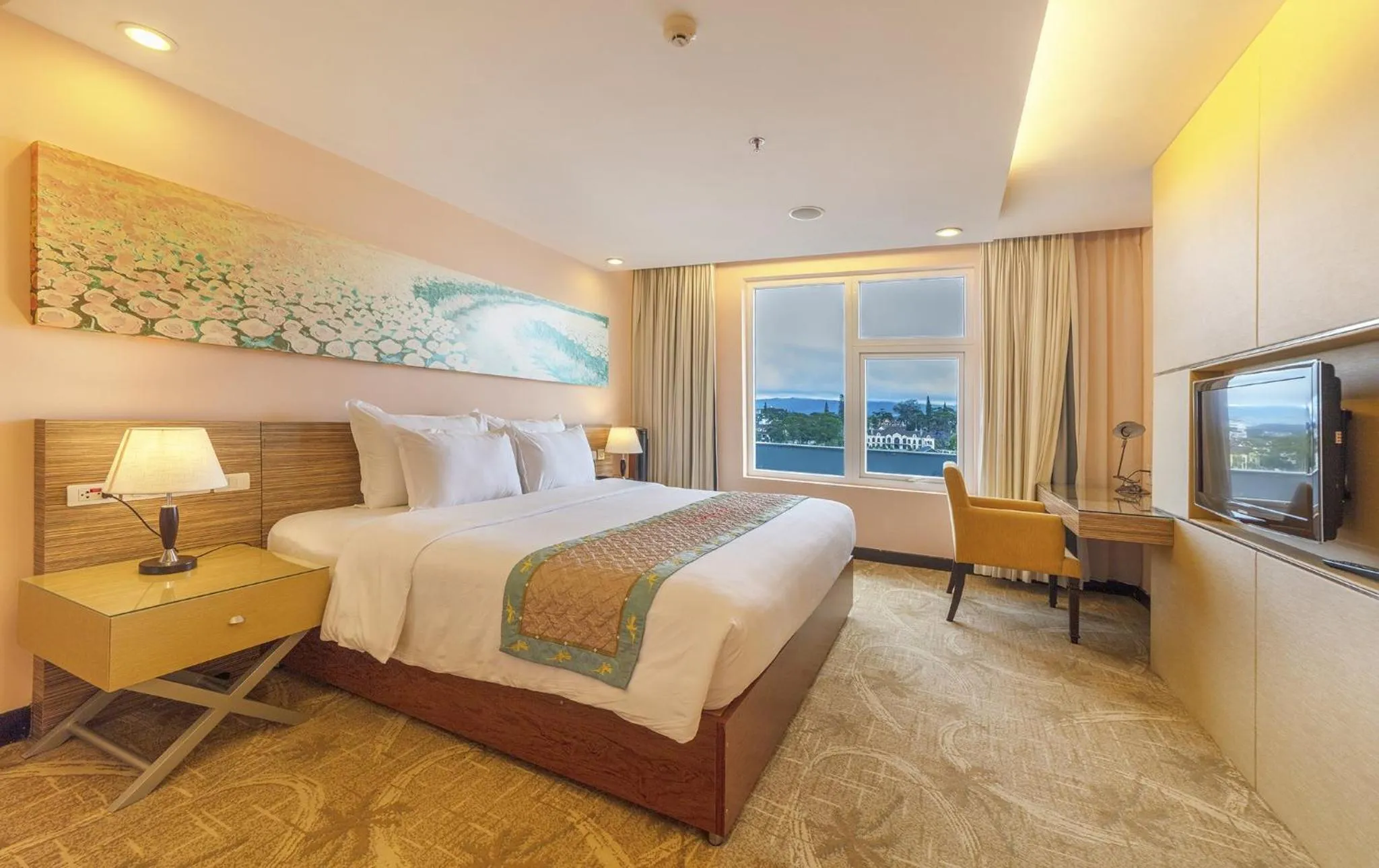 Photo of the whole room, Bed in Vietsovpetro Hotel Dalat