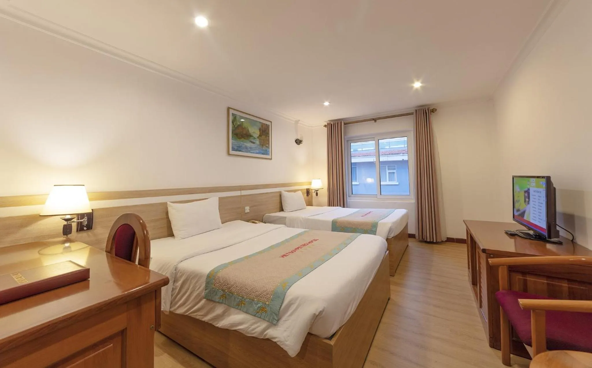 Photo of the whole room, Bed in Vietsovpetro Hotel Dalat