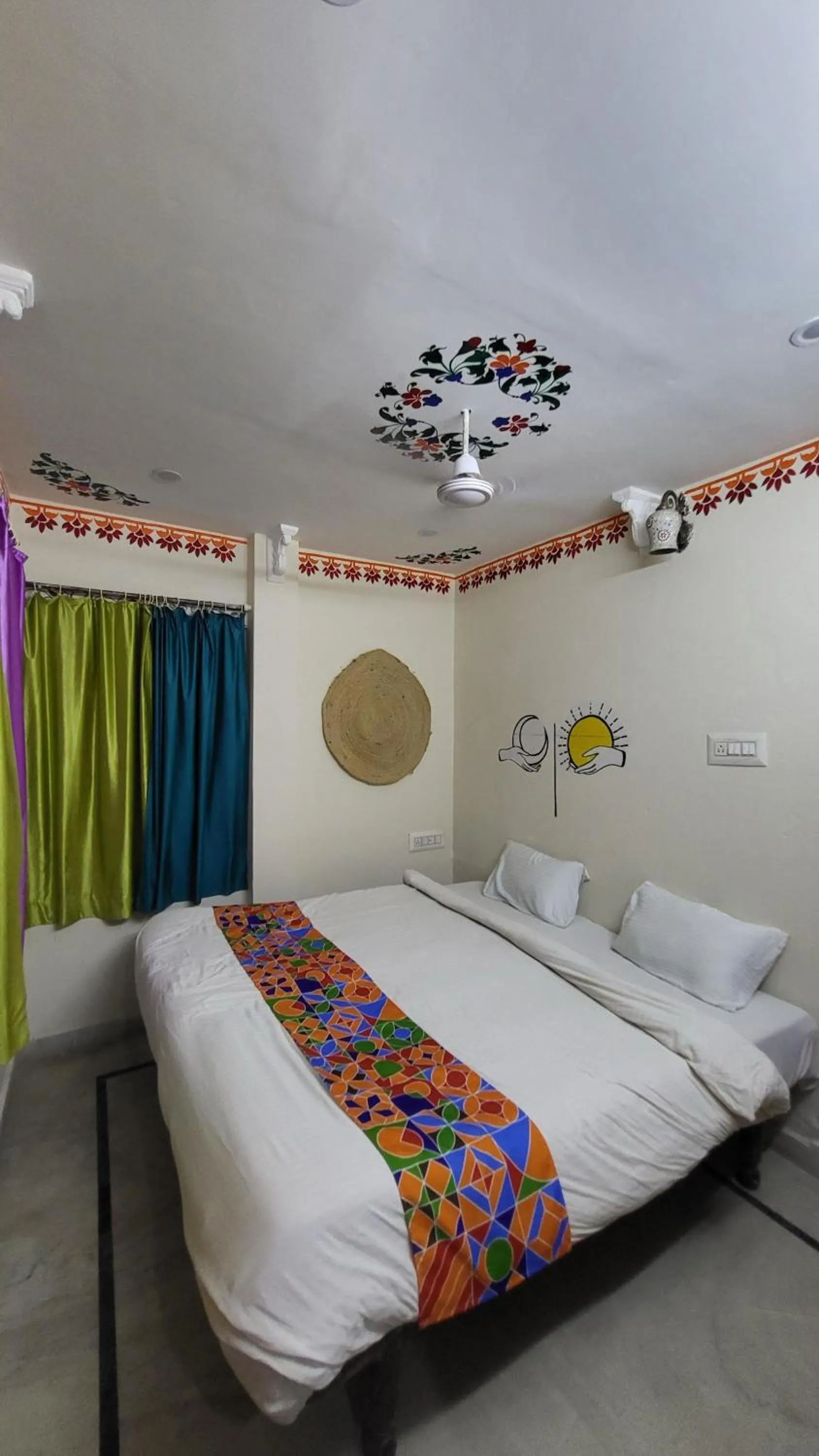 Photo of the whole room, Bed in HOTEL HANUMAN GHAT On LAKE PICHOLA