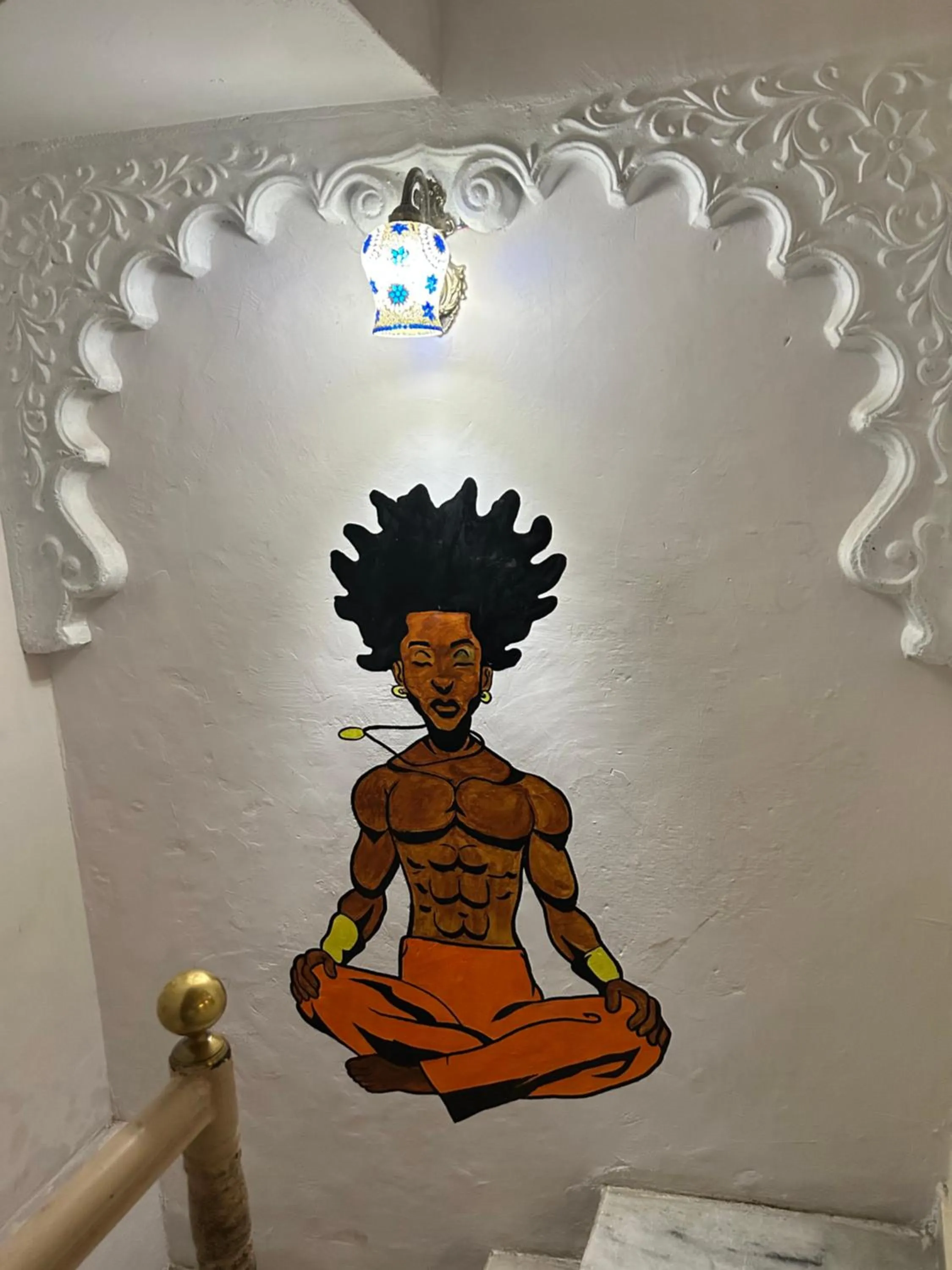 Decorative detail in HOTEL HANUMAN GHAT On LAKE PICHOLA